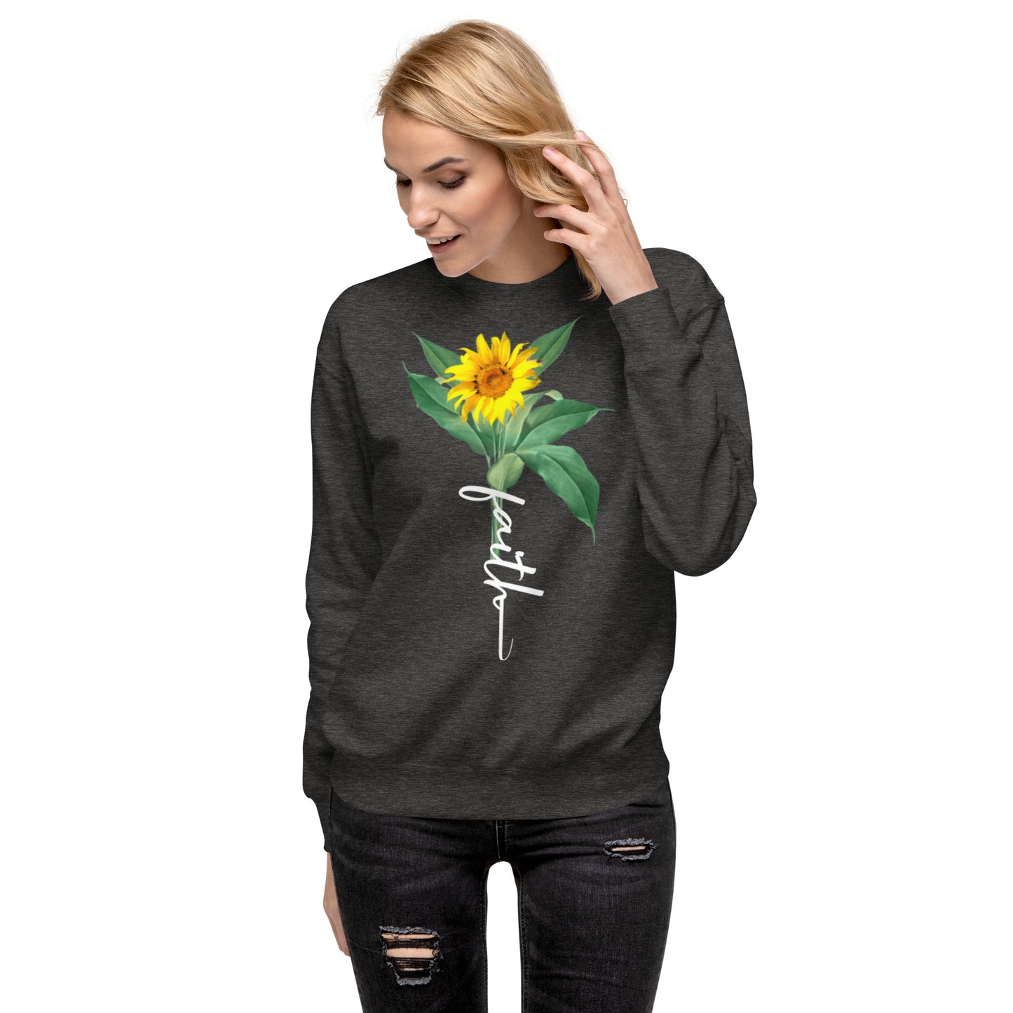 Faith Stem Sunflower Unisex Sweatshirt