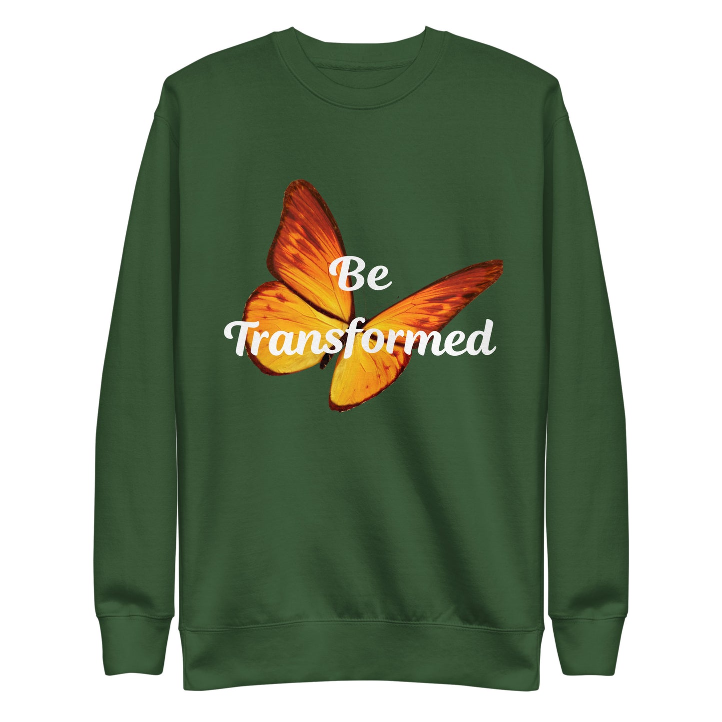 Be Transformed Orange Butterfly Unisex Sweatshirt