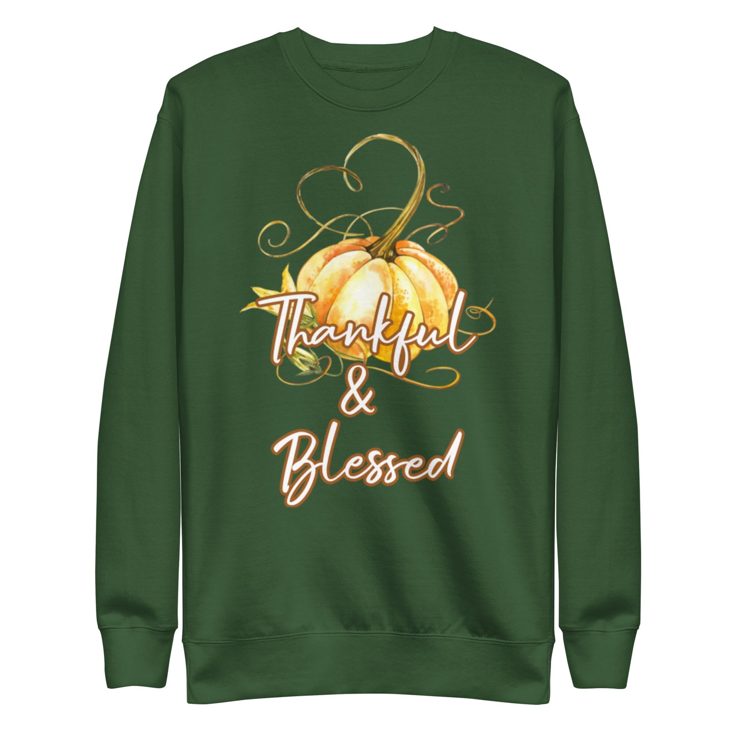 Thankful & Blessed Pumpkin Heart Unisex Sweatshirt