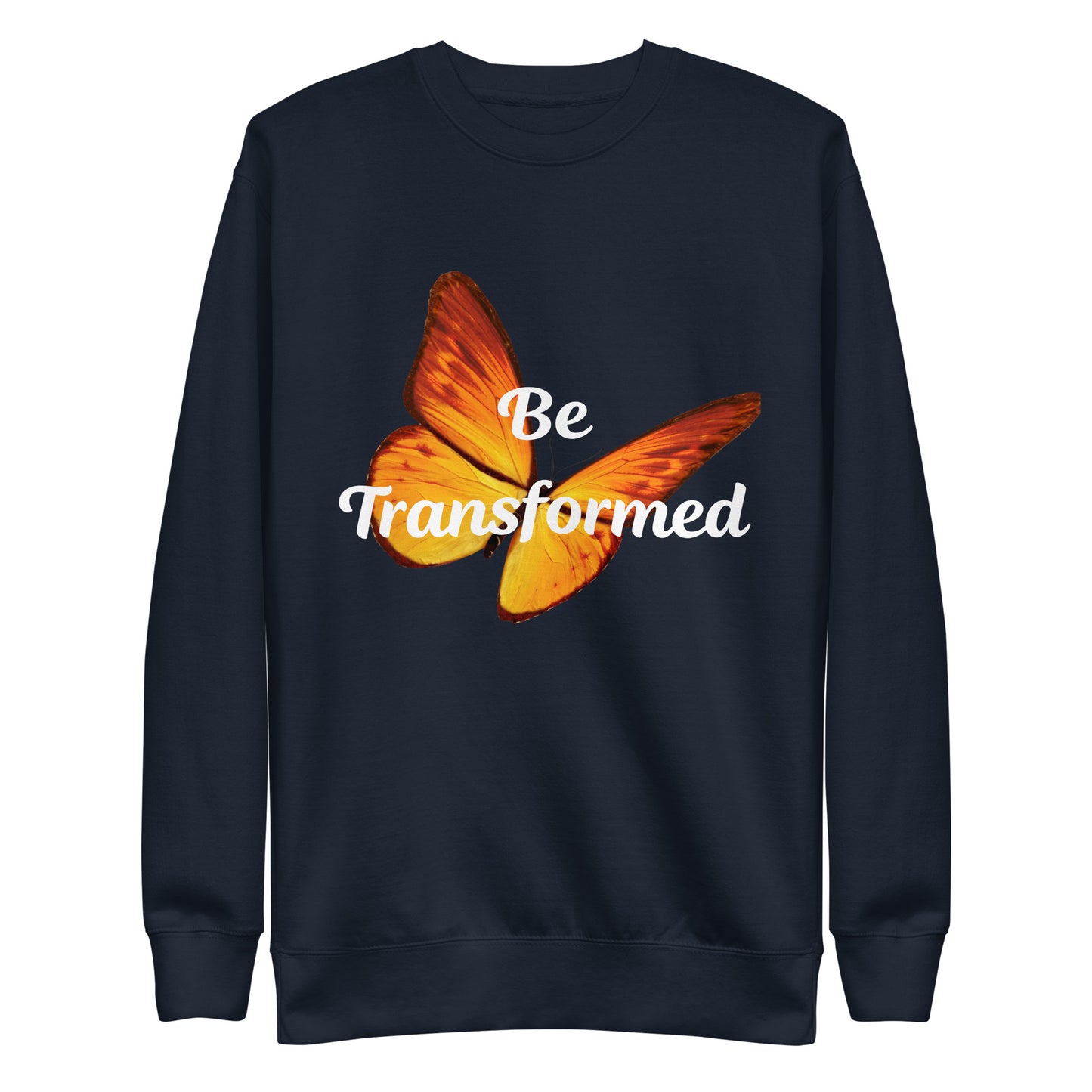 Be Transformed Orange Butterfly Unisex Sweatshirt