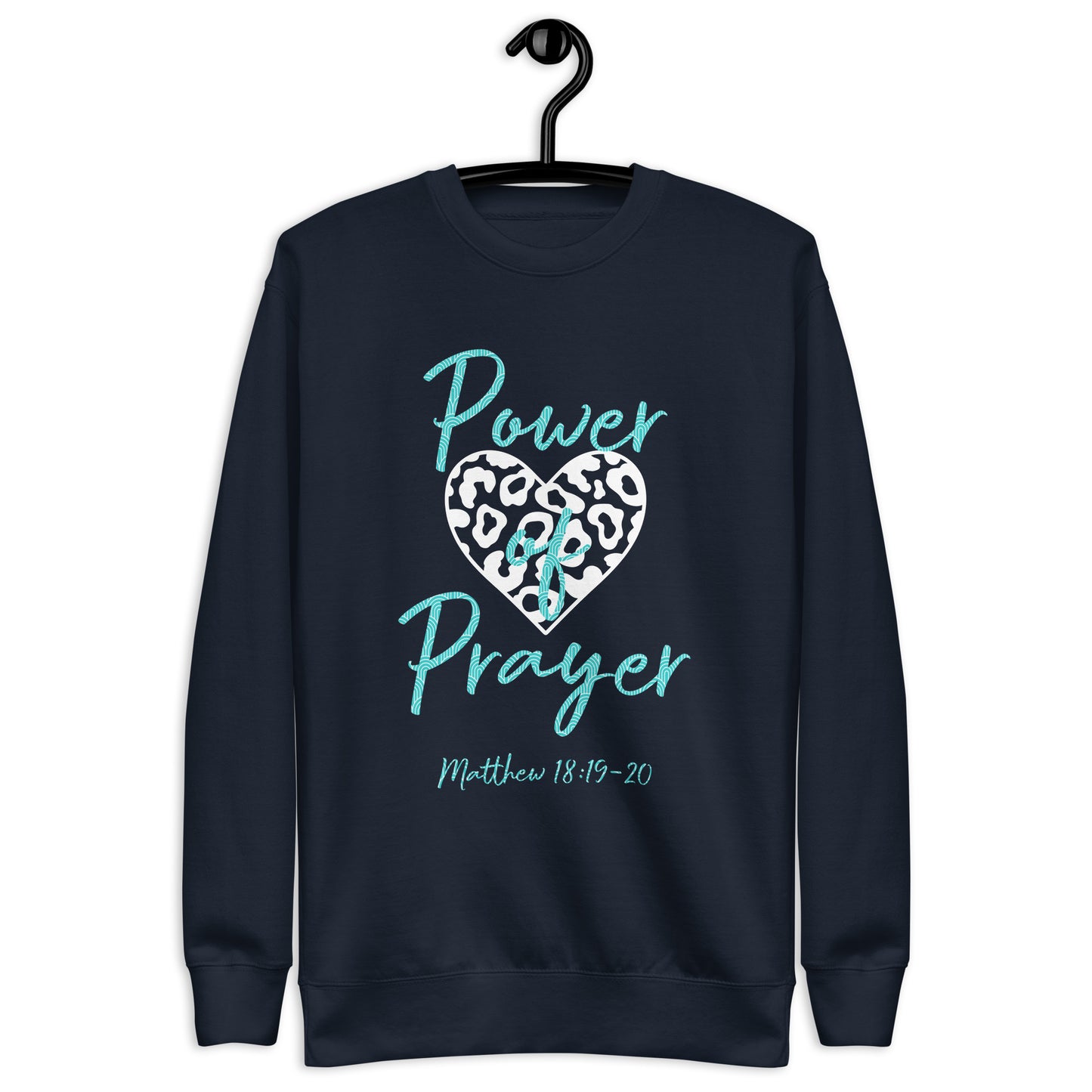 Power of Prayer Leopard Heart Matt 18:19-20 Unisex Sweatshirt