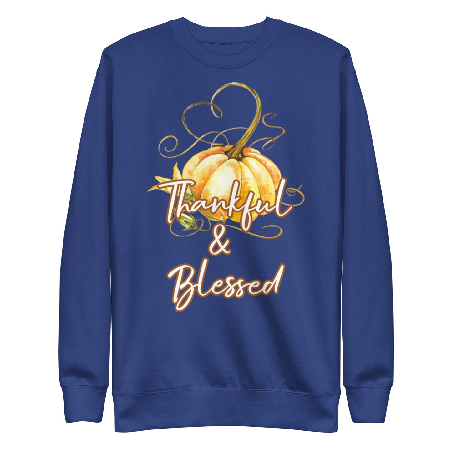 Thankful & Blessed Pumpkin Heart Unisex Sweatshirt