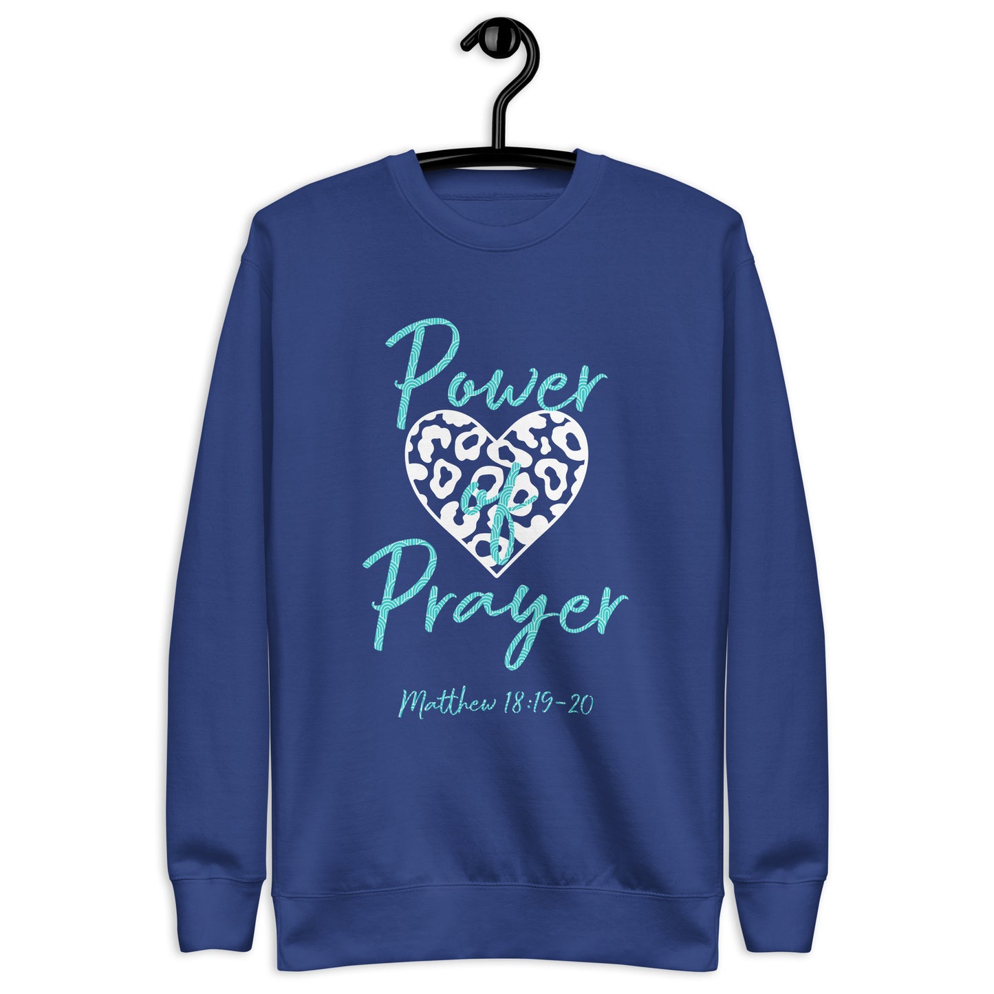 Power of Prayer Leopard Heart Matt 18:19-20 Unisex Sweatshirt