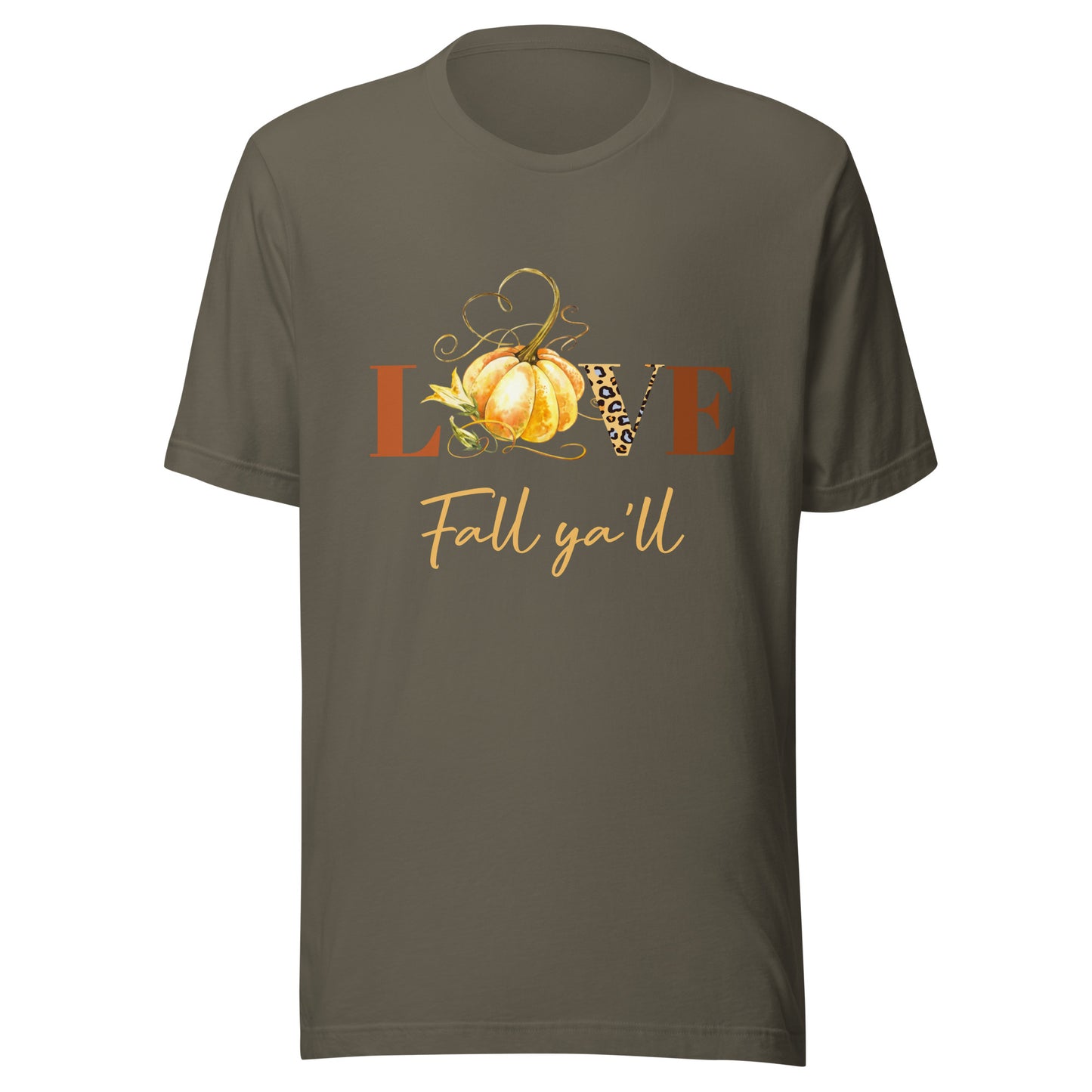 Love Fall Ya'll Pumpkin Unisex t-shirt