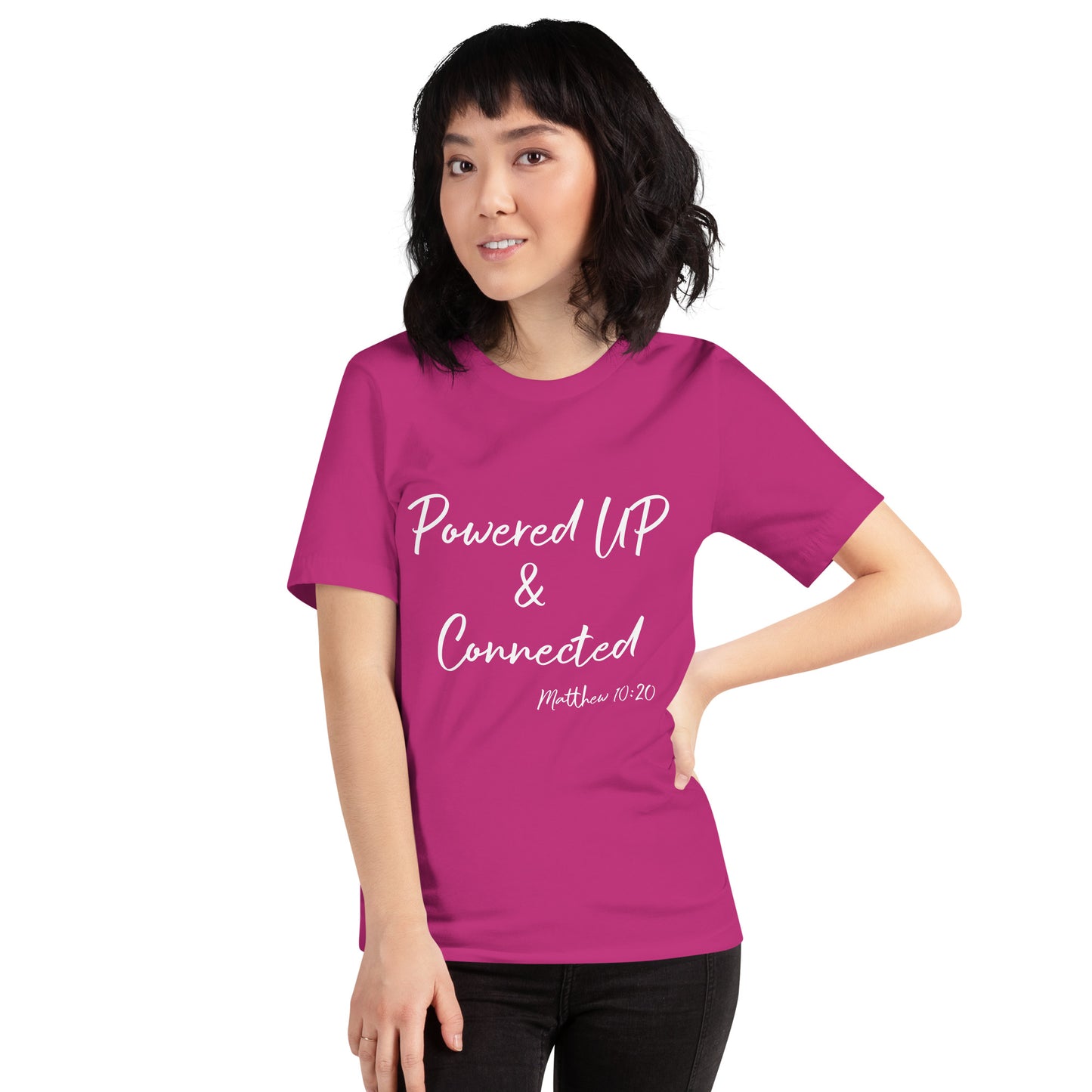 Powered UP & Connected Unisex t-shirt