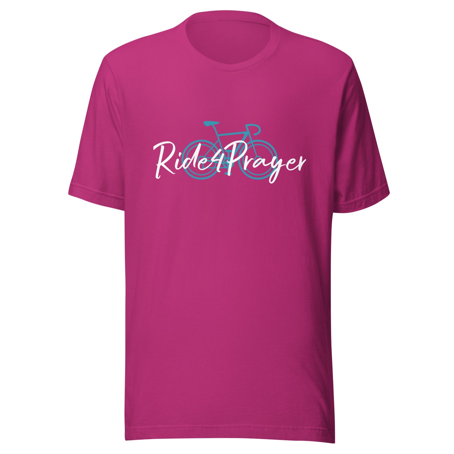 Ride4Prayer Bicycle Teal Unisex t-shirt
