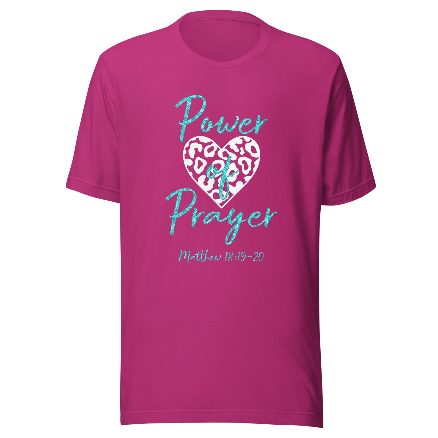 Power of Prayer Leopard Heart Matt 18:19-20 Unisex t-shirt