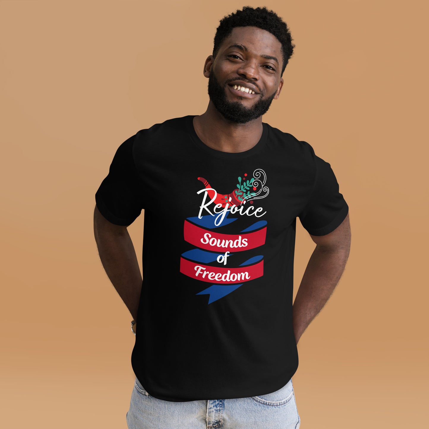 Rejoice Sounds of Freedom Shofar Unisex t-shirt