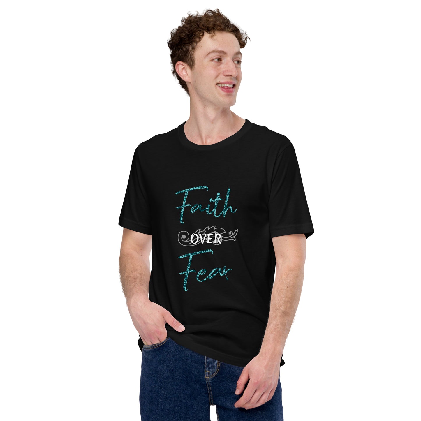 Faith over Fear Scroll Unisex t-shirt