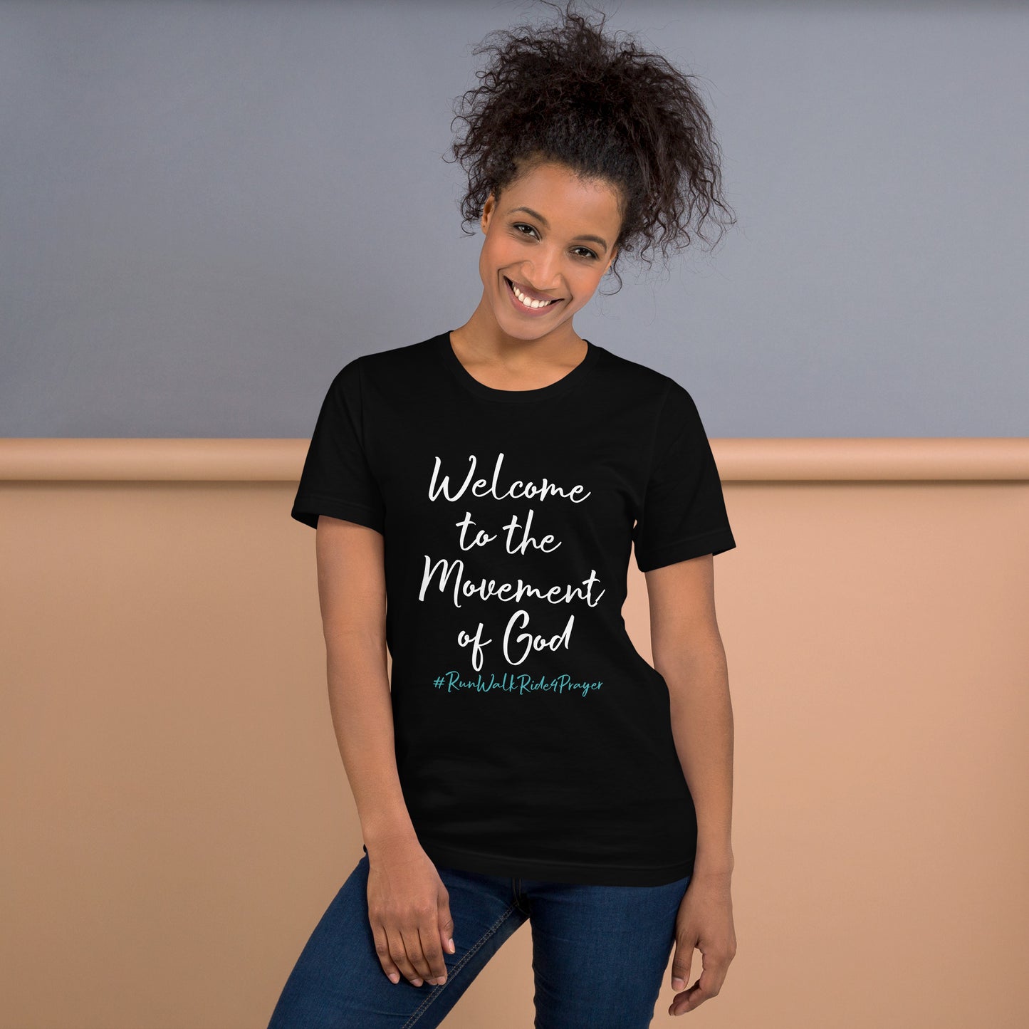 Welcome to the Movement of God #RWR4P Teal Unisex t-shirt