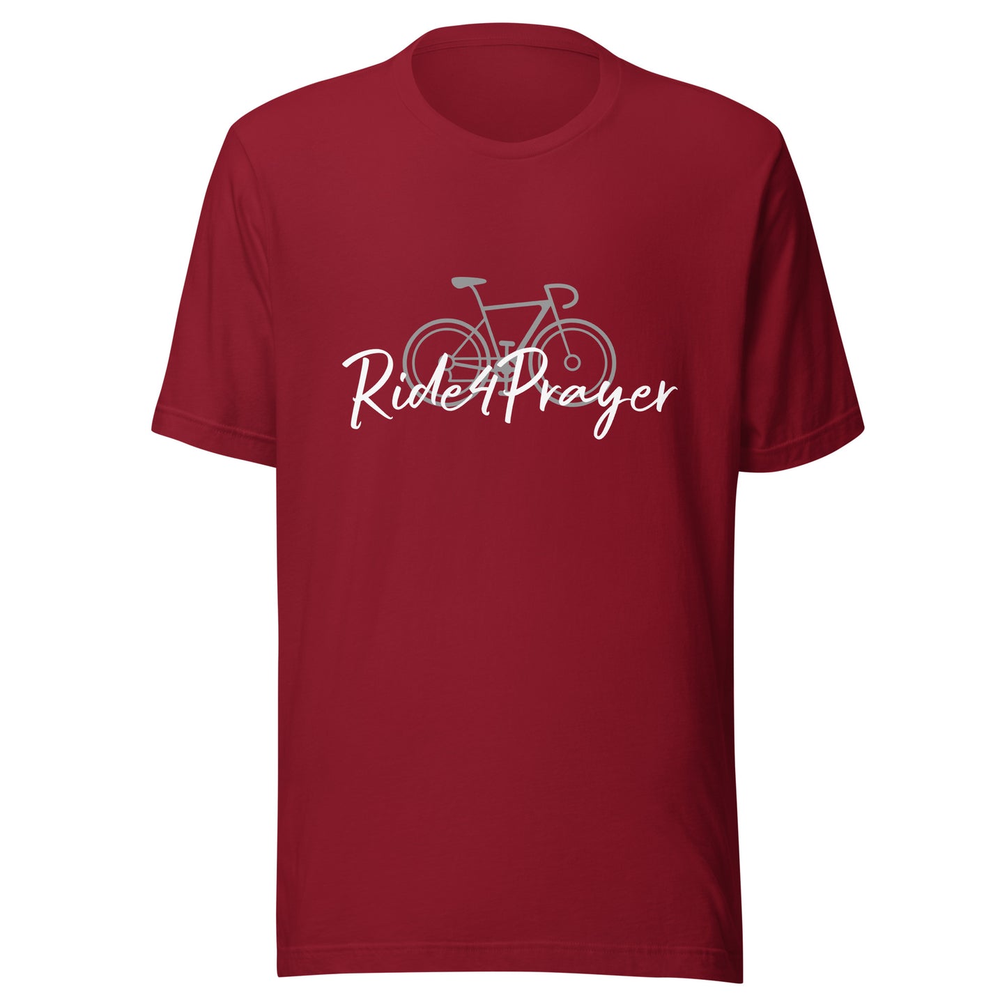 Ride4Prayer Bicycle Grey Unisex T-shirt