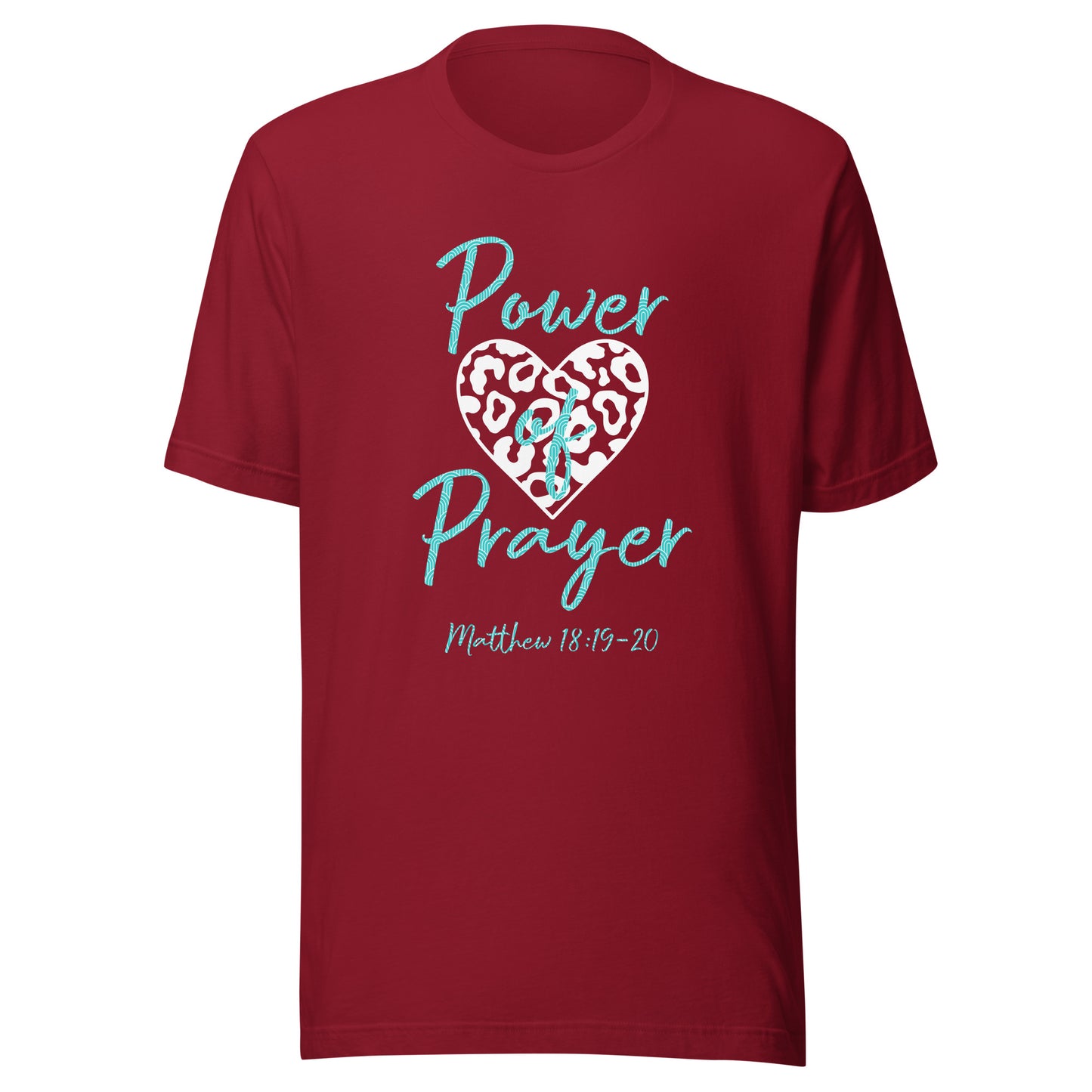 Power of Prayer Leopard Heart Matt 18:19-20 Unisex t-shirt