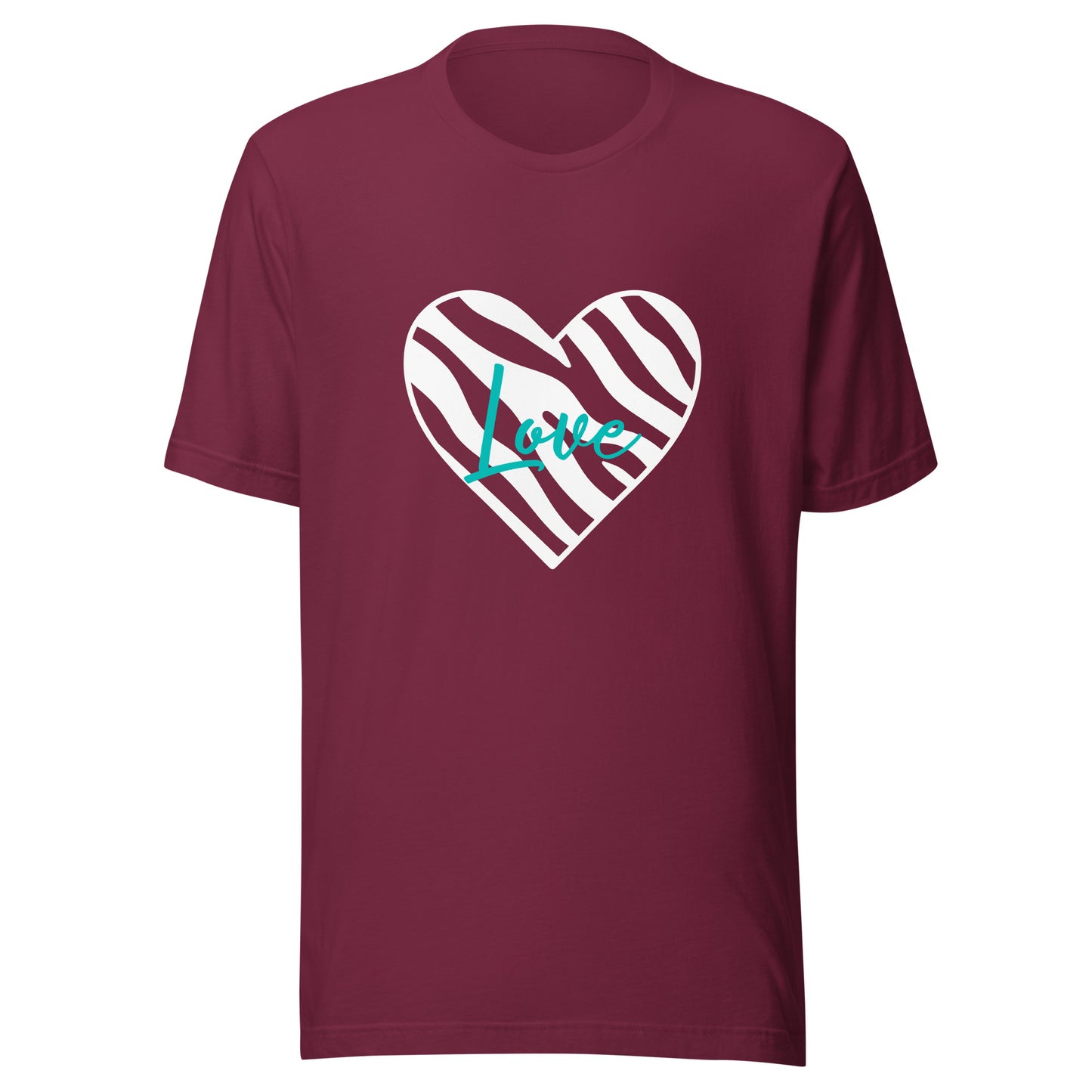 Zebra Heart Love Unisex t-shirt