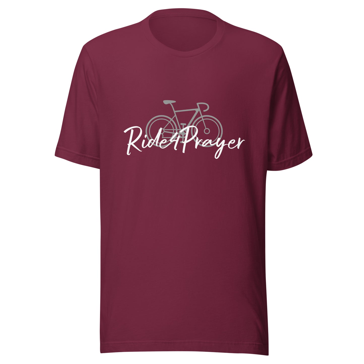 Ride4Prayer Bicycle Grey Unisex T-shirt