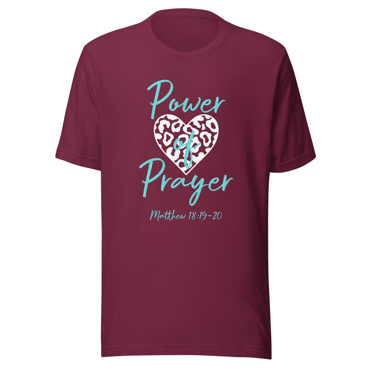 Power of Prayer Leopard Heart Matt 18:19-20 Unisex t-shirt