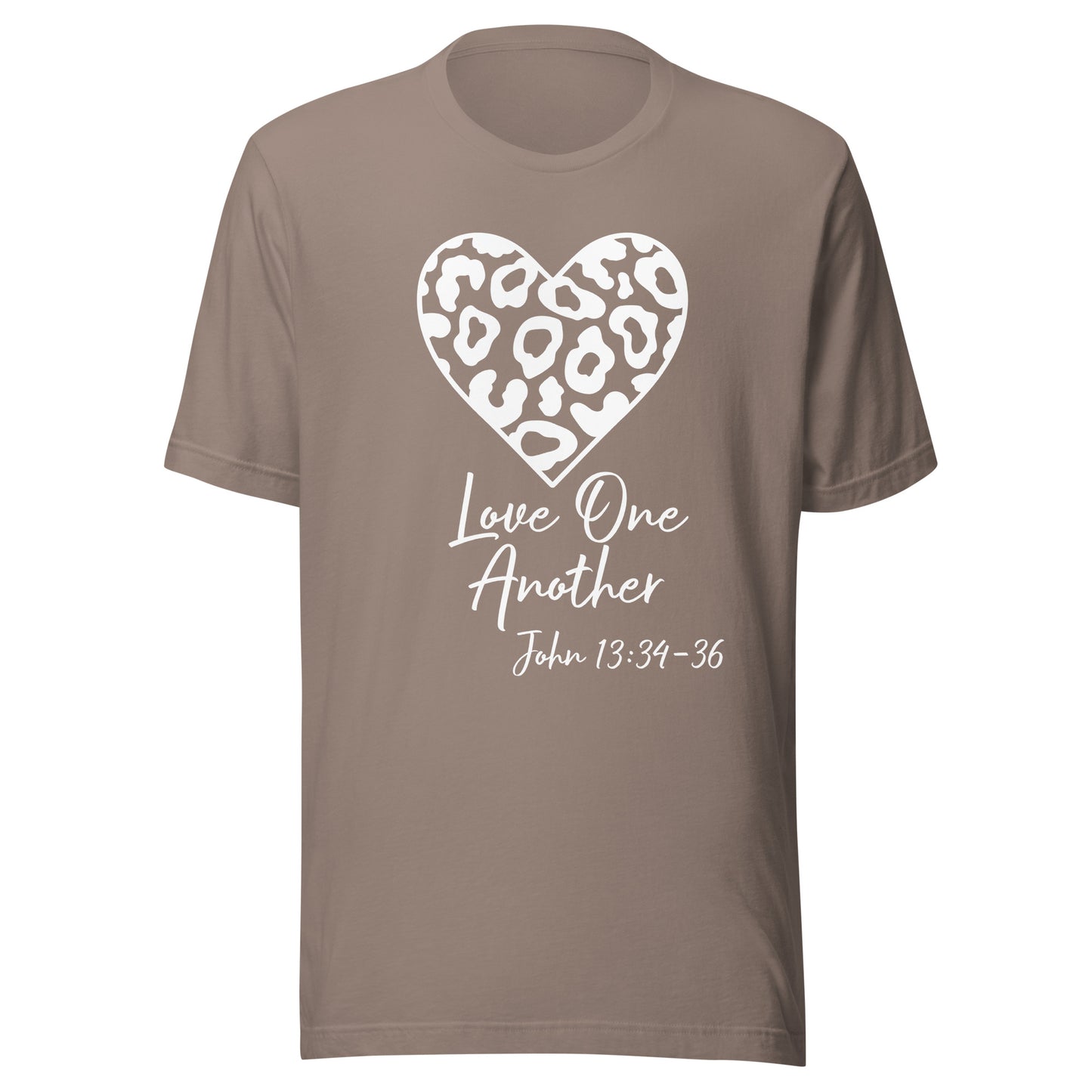 Leopard Heart Love One Another JN 13:34-36 Unisex t-shirt