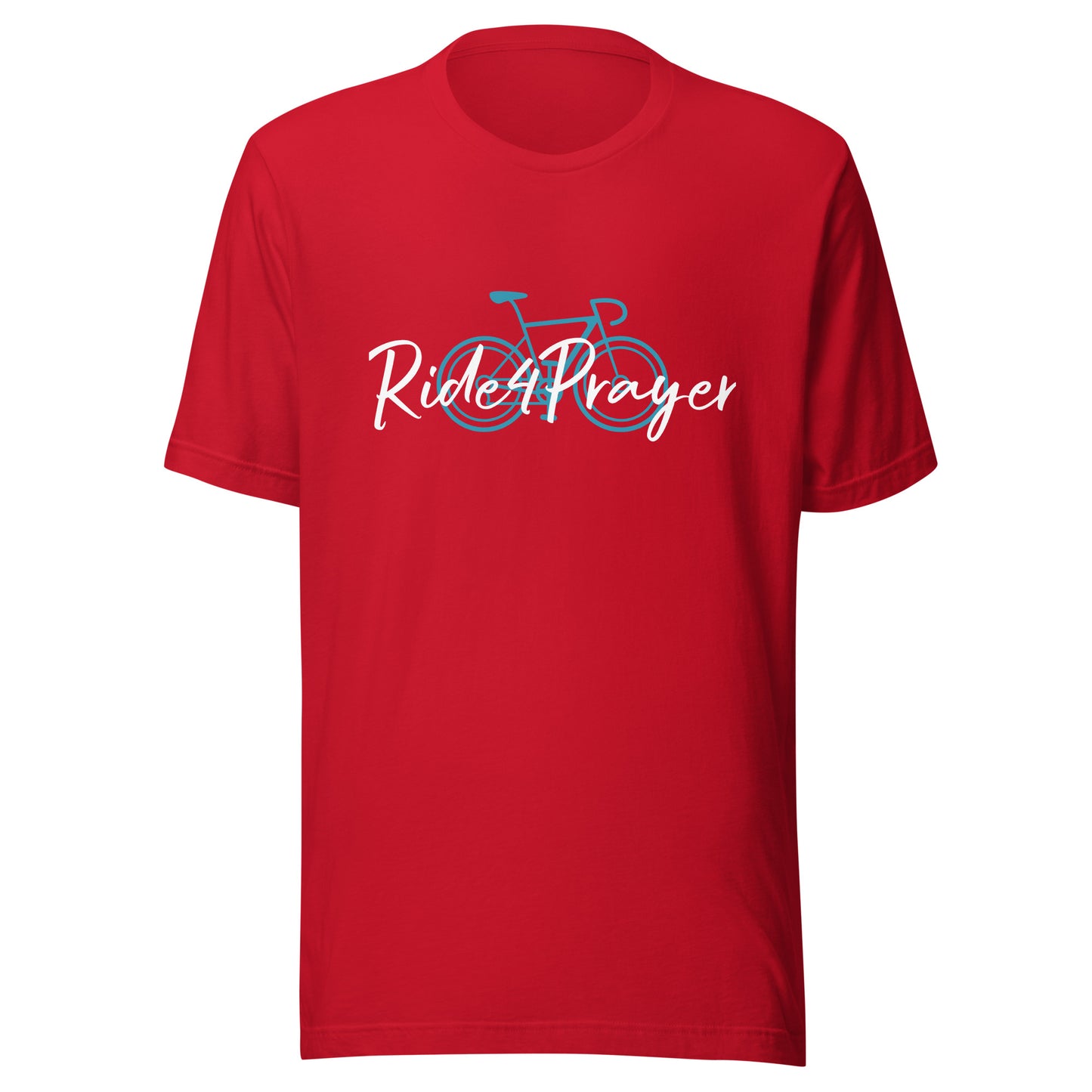 Ride4Prayer Bicycle Teal Unisex t-shirt