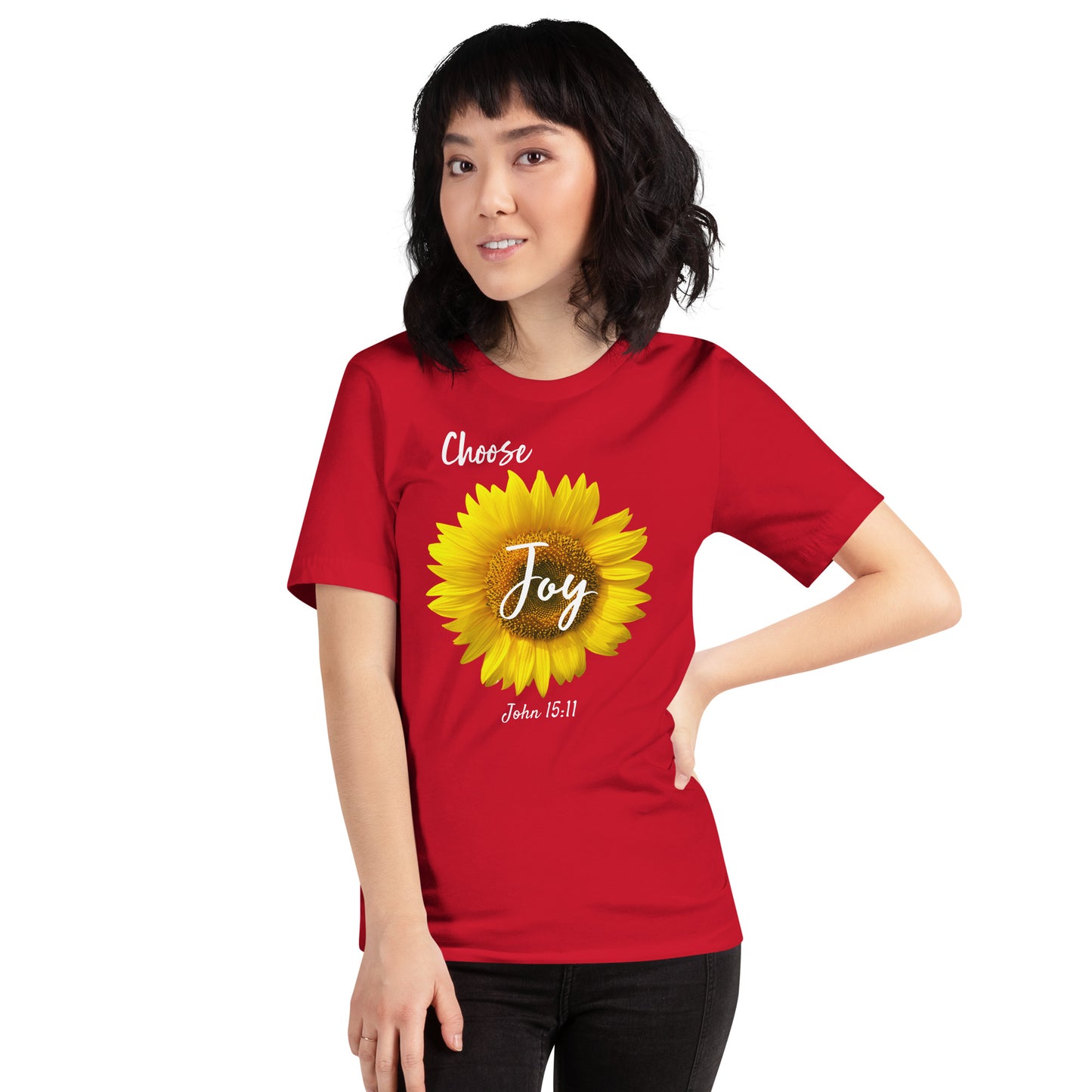 Choose Joy Sunflower JN 15:11 Unisex t-shirt