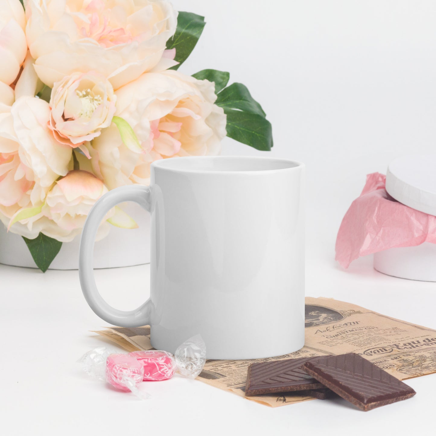 Choose Joy Sunflower White glossy mug