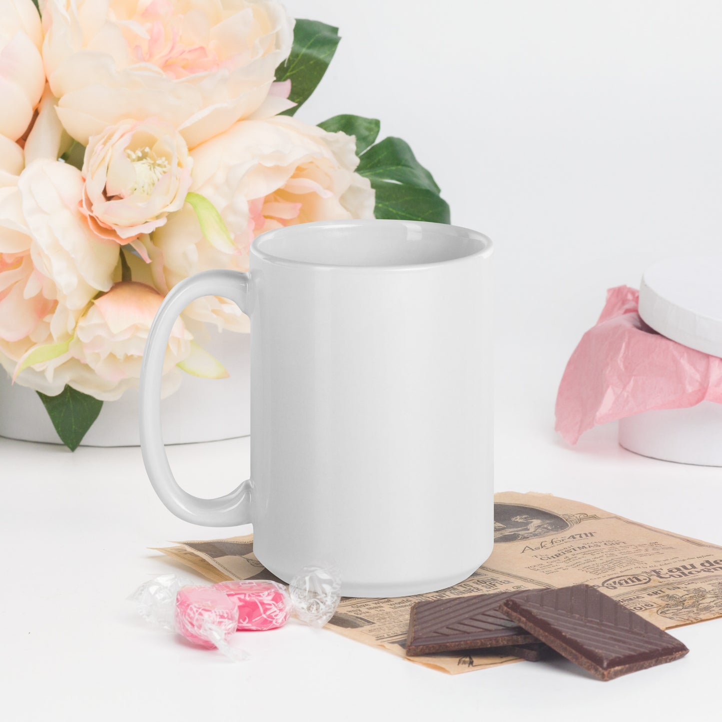 Choose Joy Sunflower White glossy mug