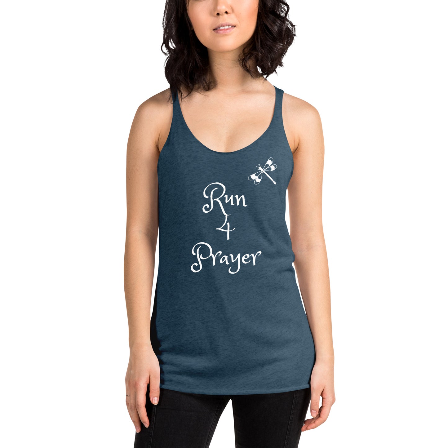 Run 4 Prayer Dragonfly Women's Racerback Tank