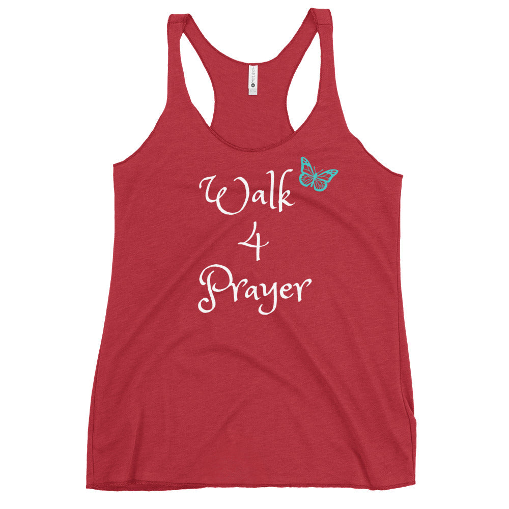 Walk 4 Prayer Butterfly Women's Racerback Tank