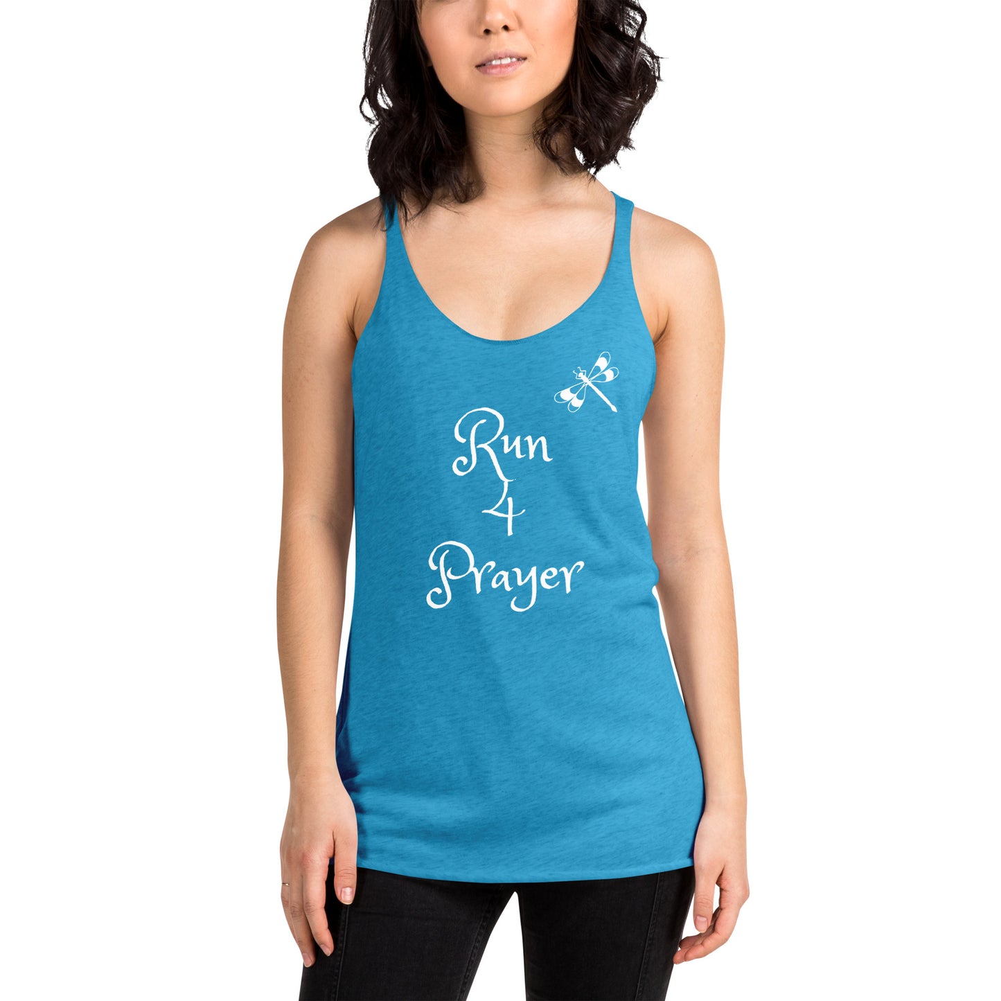 Run 4 Prayer Dragonfly Women's Racerback Tank