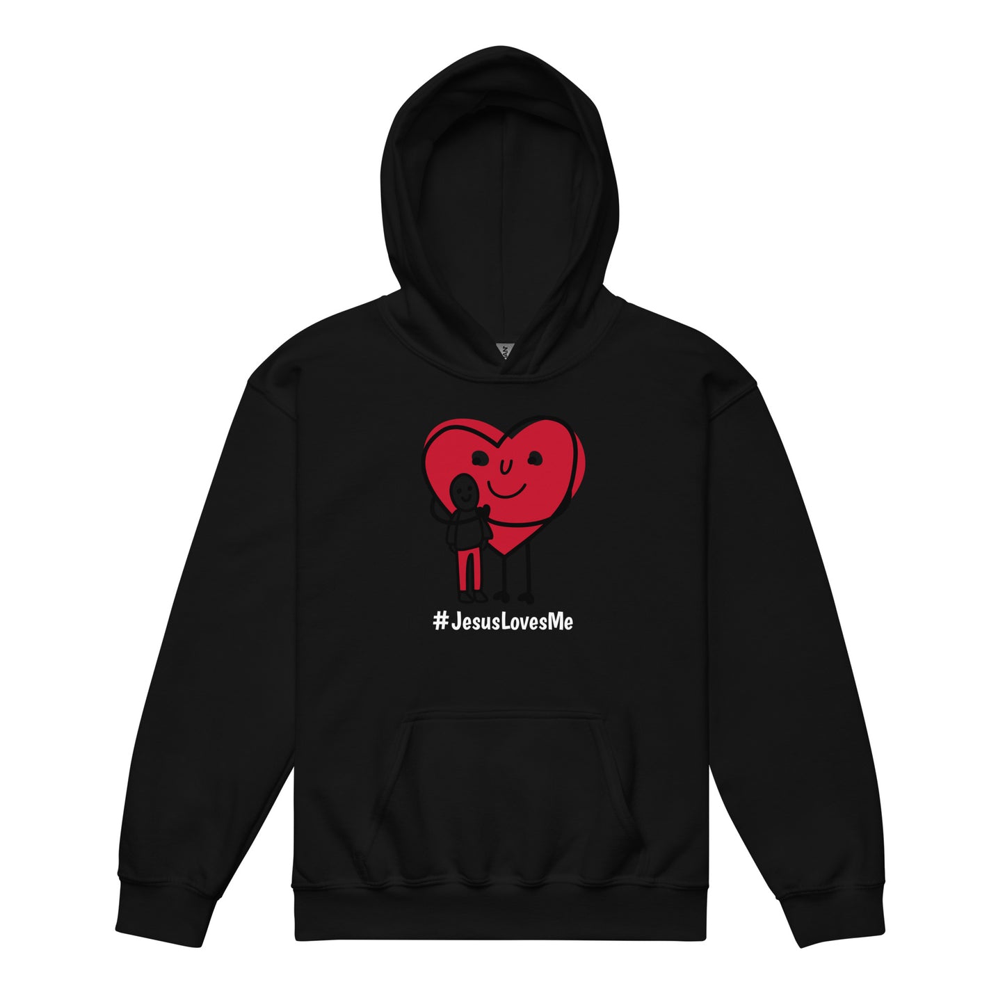 #JesusLovesMe (White Print) Youth Hoodie