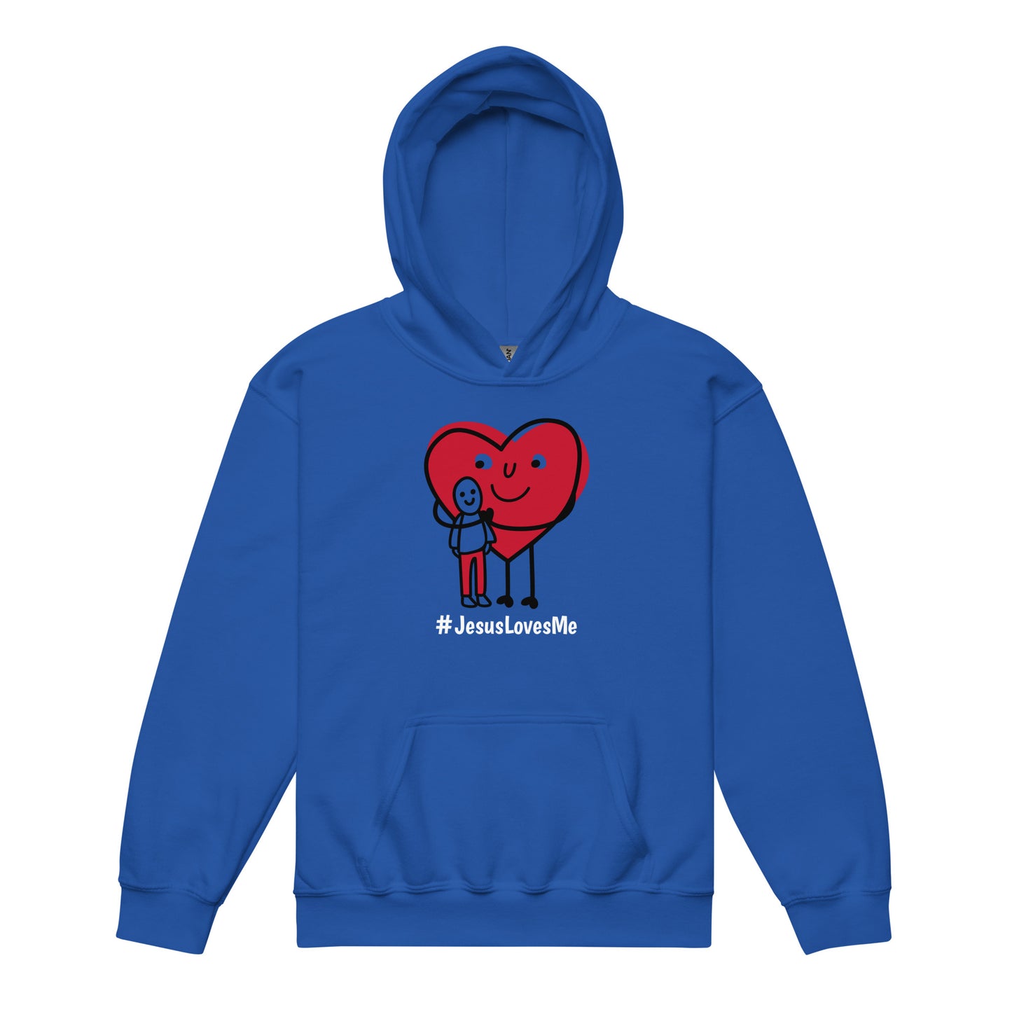 #JesusLovesMe (White Print) Youth Hoodie