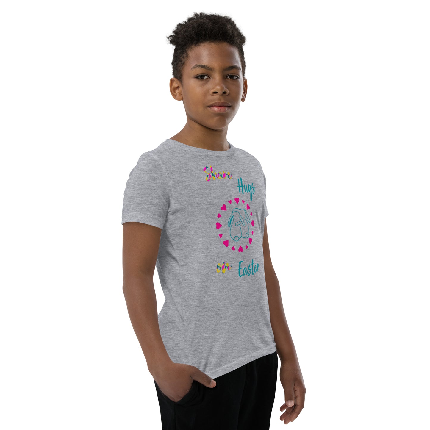 Share Hugs on Easter Youth Short Sleeve T-Shirt