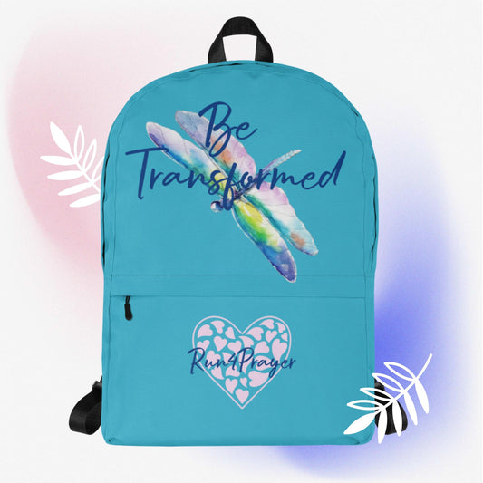 Be Transformed Dragonfly. Run4Prayer Leopard Heart Backpack