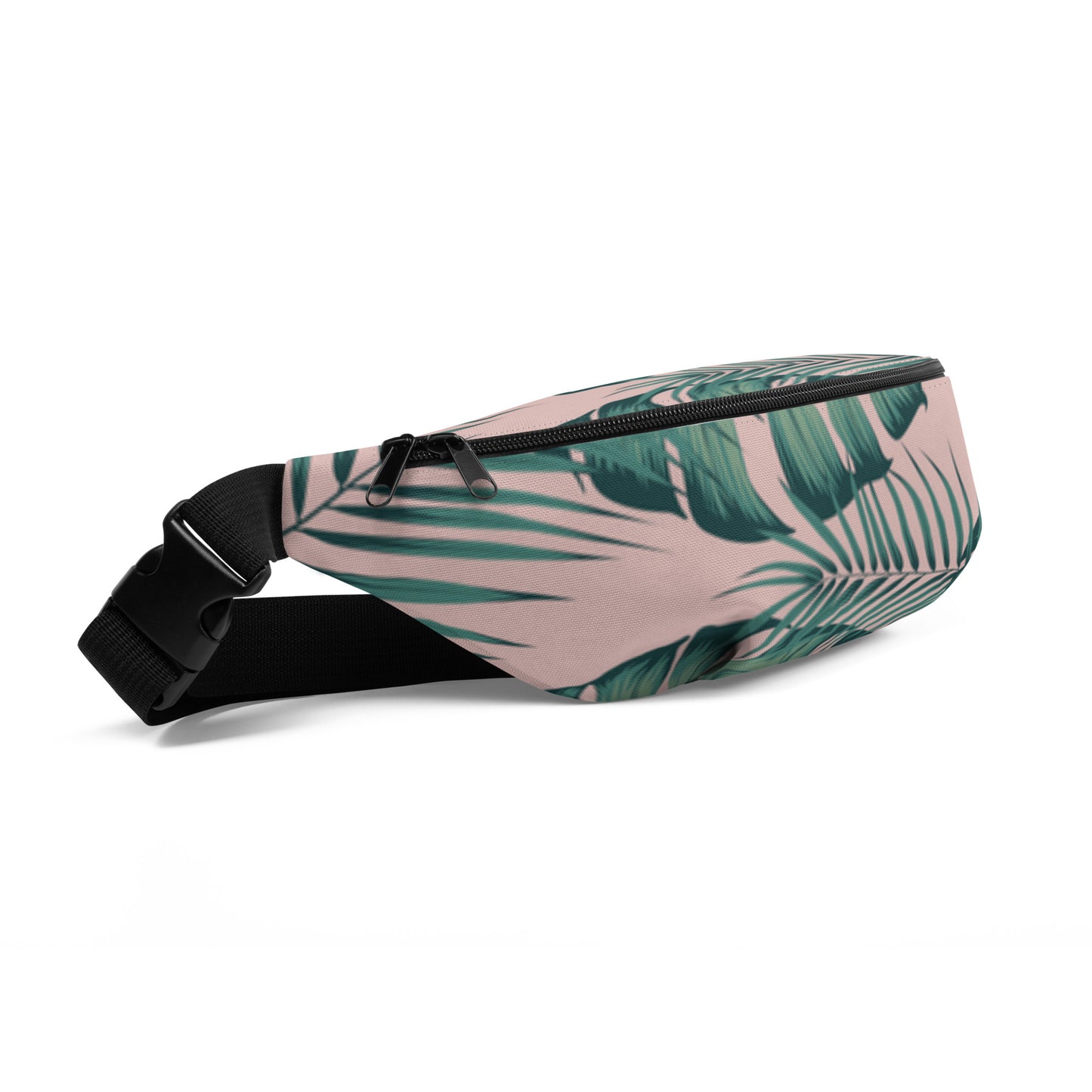 Pink/ Green Palm Leaves CrossBody/ Fanny Pack