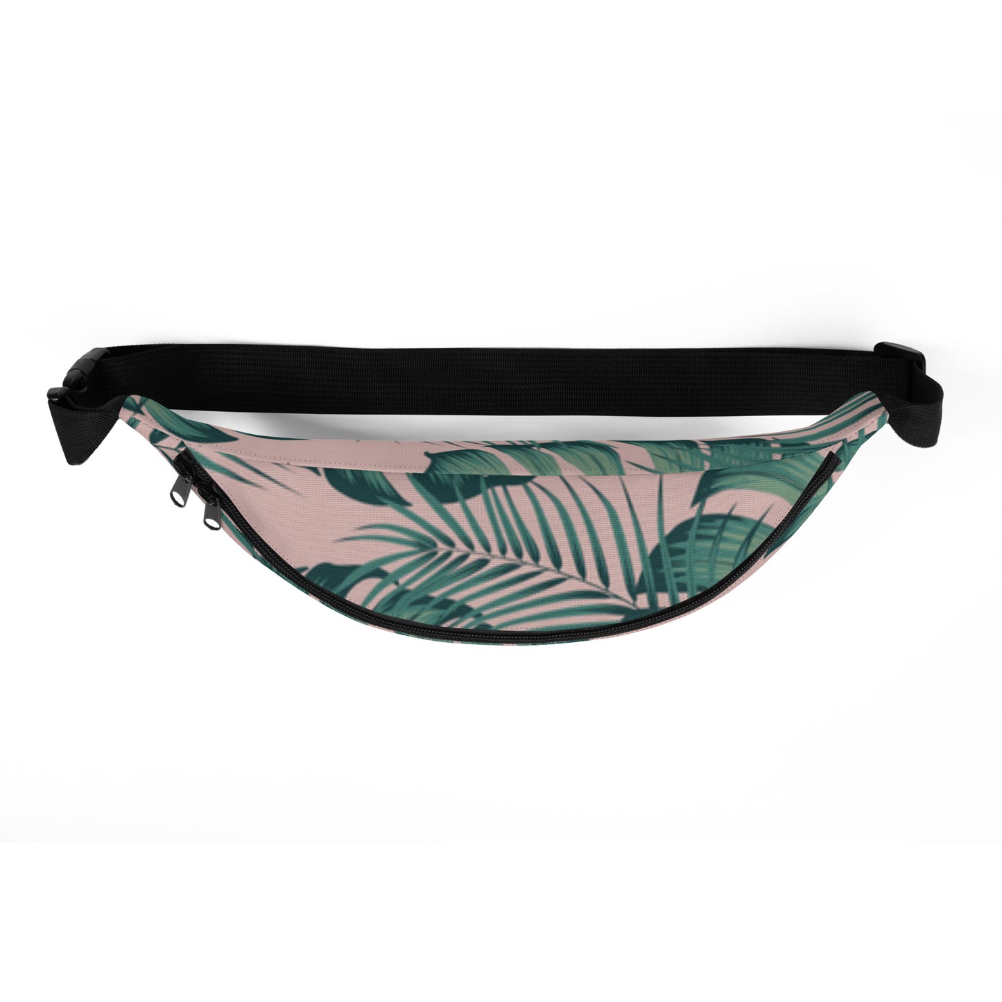Pink/ Green Palm Leaves CrossBody/ Fanny Pack