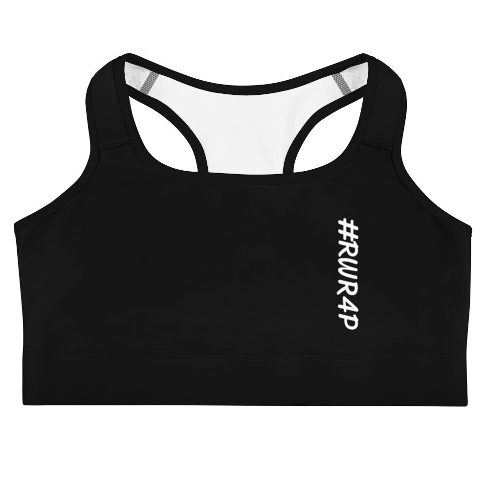 #RWR4P Sports bra (Black/ White or Blk Piping)