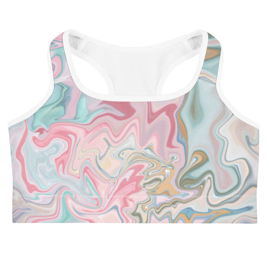 Pastel Paints Sports Bra