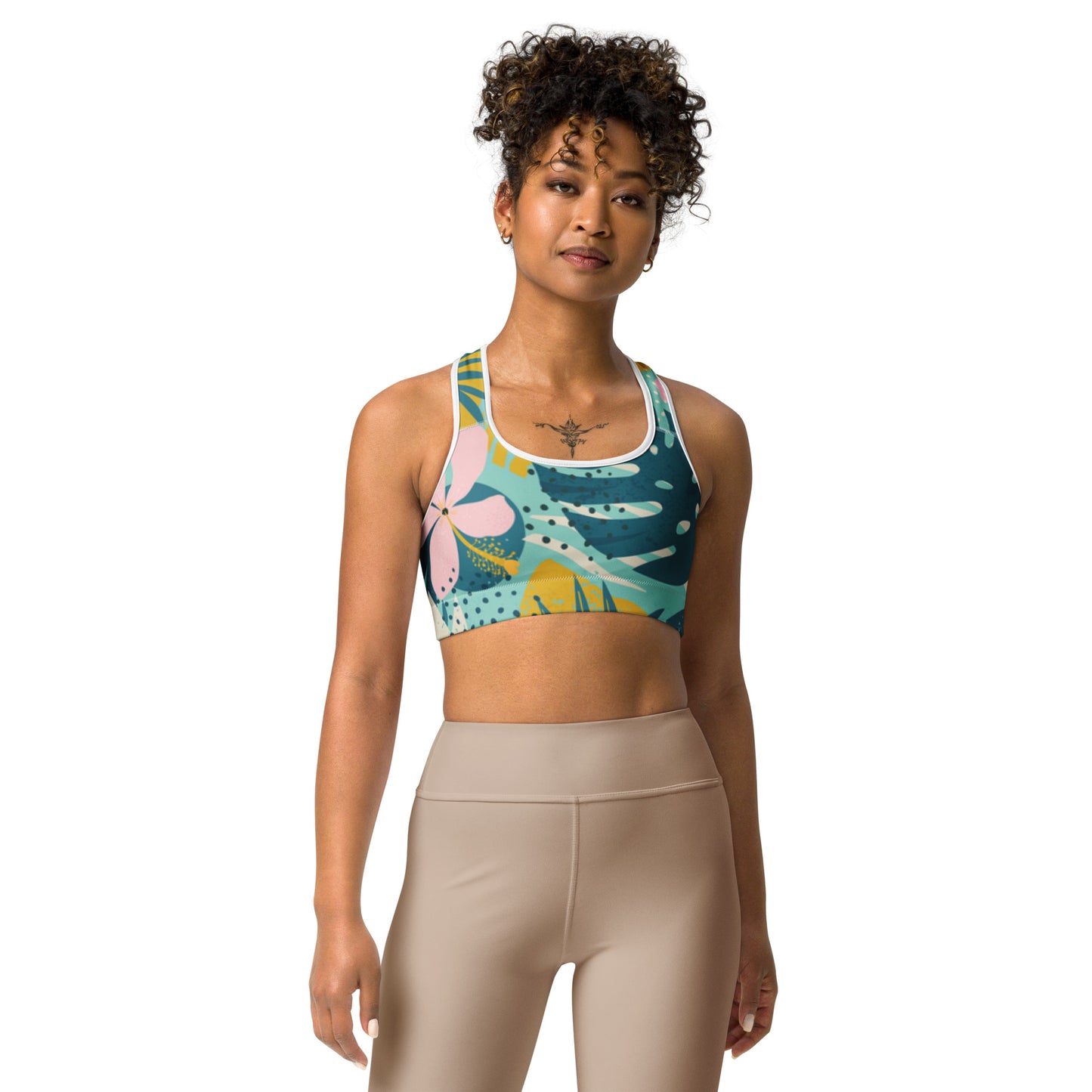 Palm Leaves Sports Bra