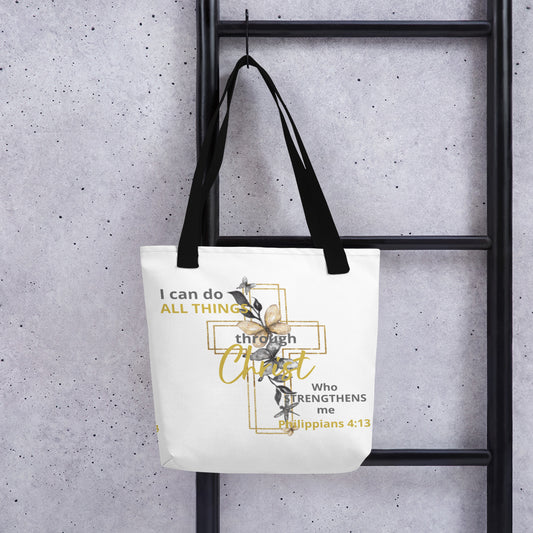I Can Do All Things Through Christ Phil 4:13 Tote bag