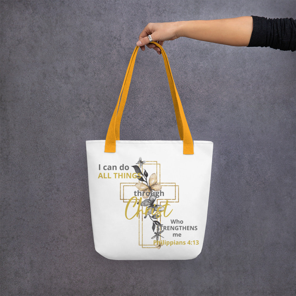 I Can Do All Things Through Christ Phil 4:13 Tote bag