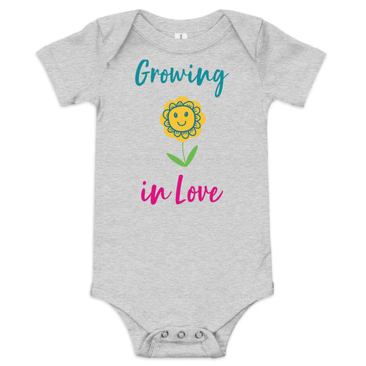 Growing in Love Baby Onesie
