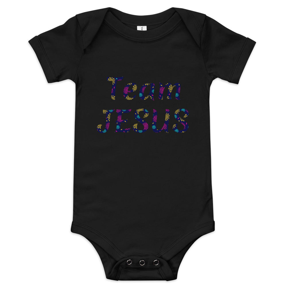 Team Jesus (Colorful Print) Baby short sleeve onesie