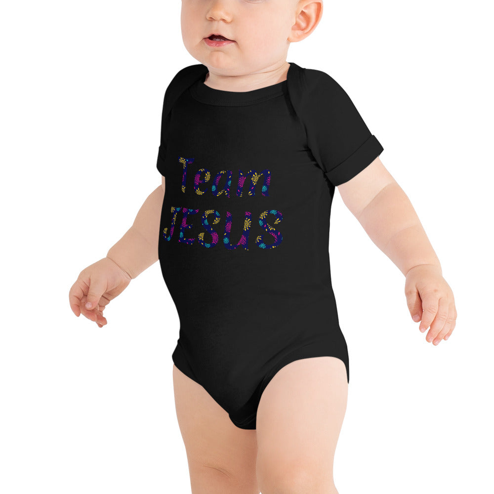 Team Jesus (Colorful Print) Baby short sleeve onesie