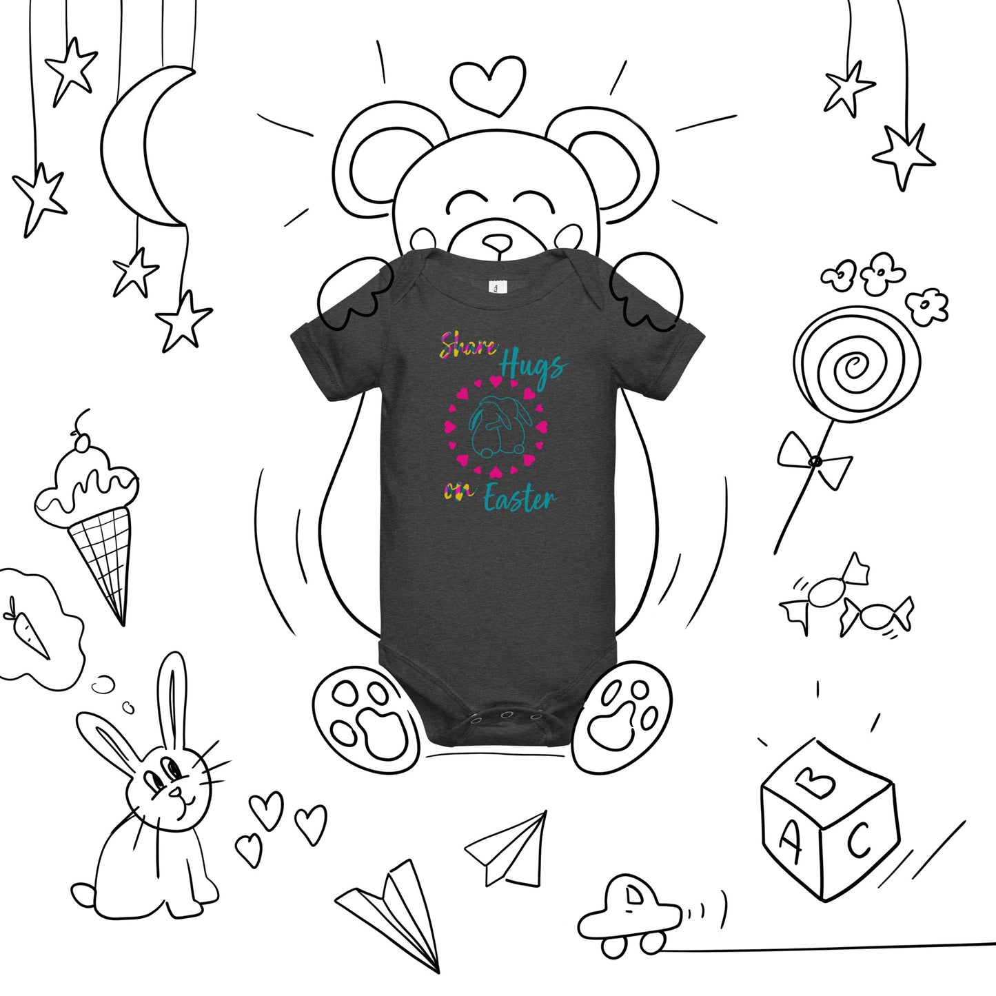 Share Hugs on Easter Baby Onesie