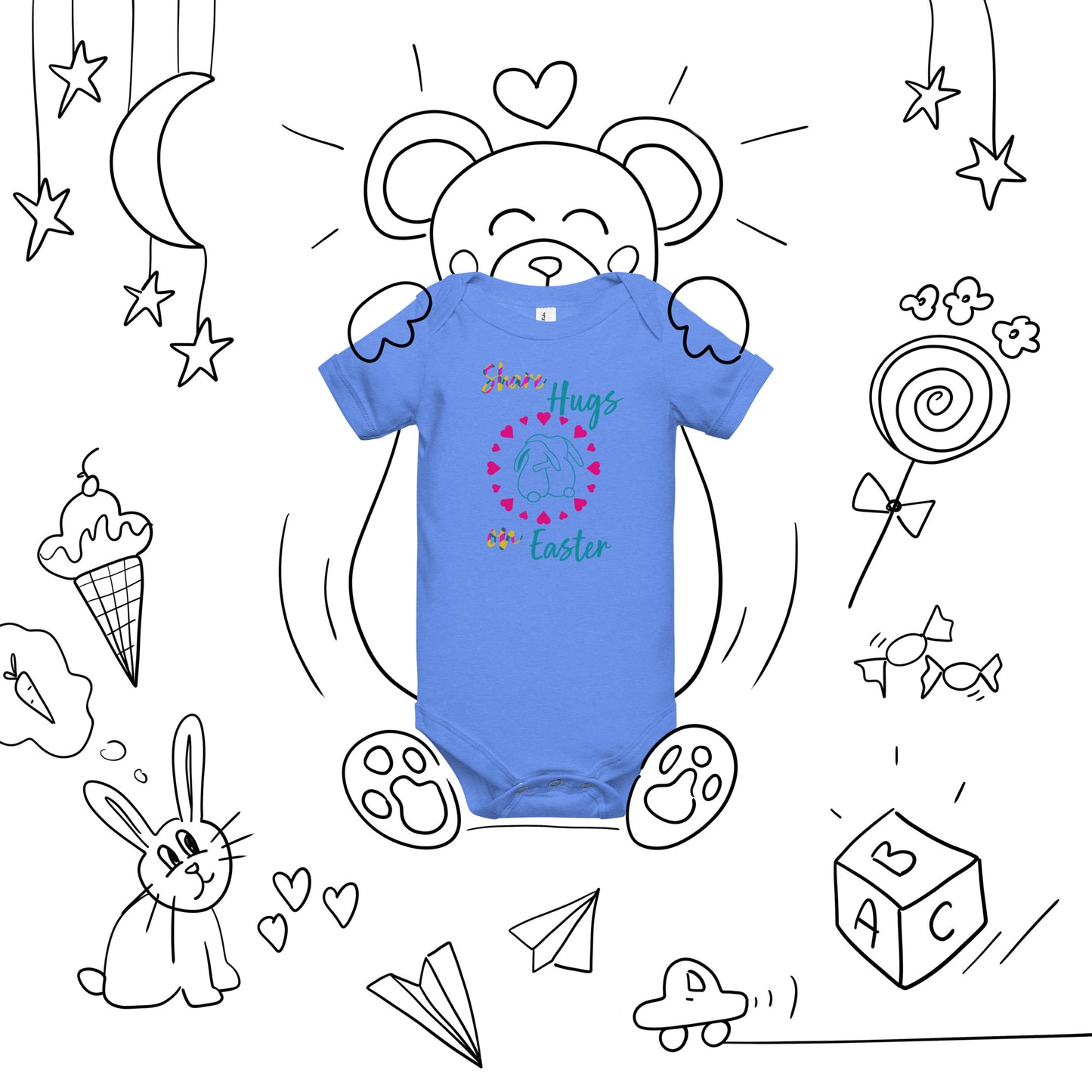 Share Hugs on Easter Baby Onesie