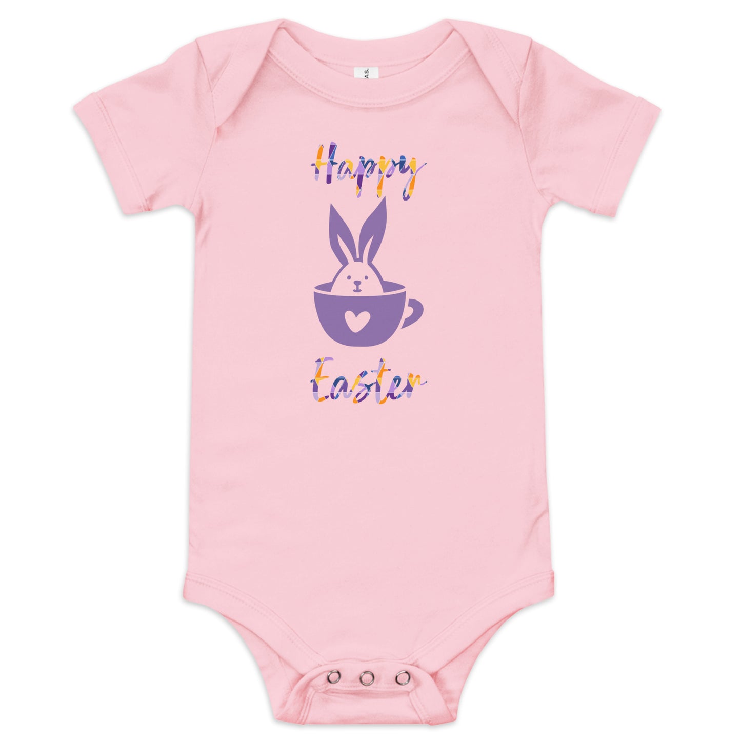 Happy Easter Lavendar Bunny Cup Onesie