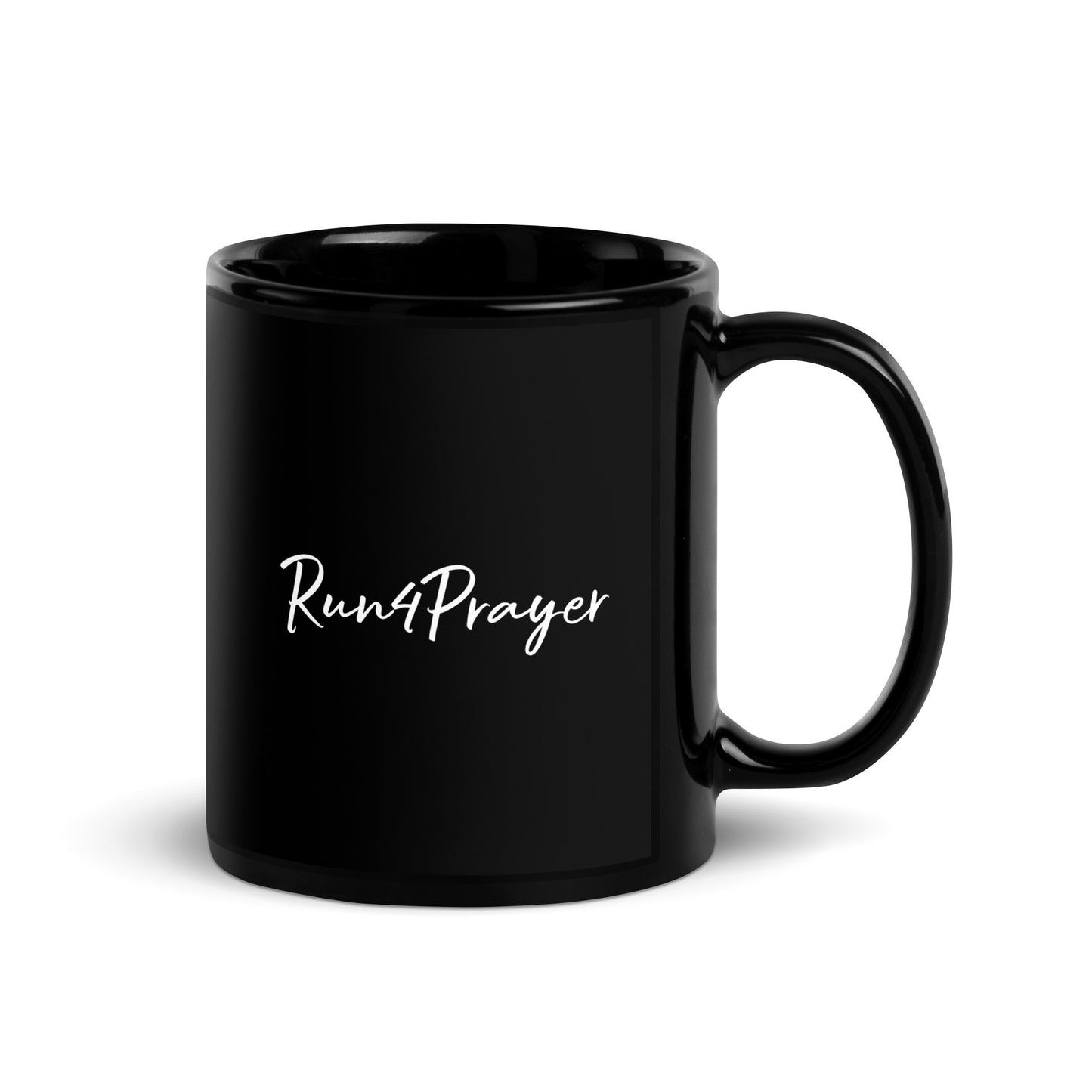 Run4Prayer Black Glossy Mug