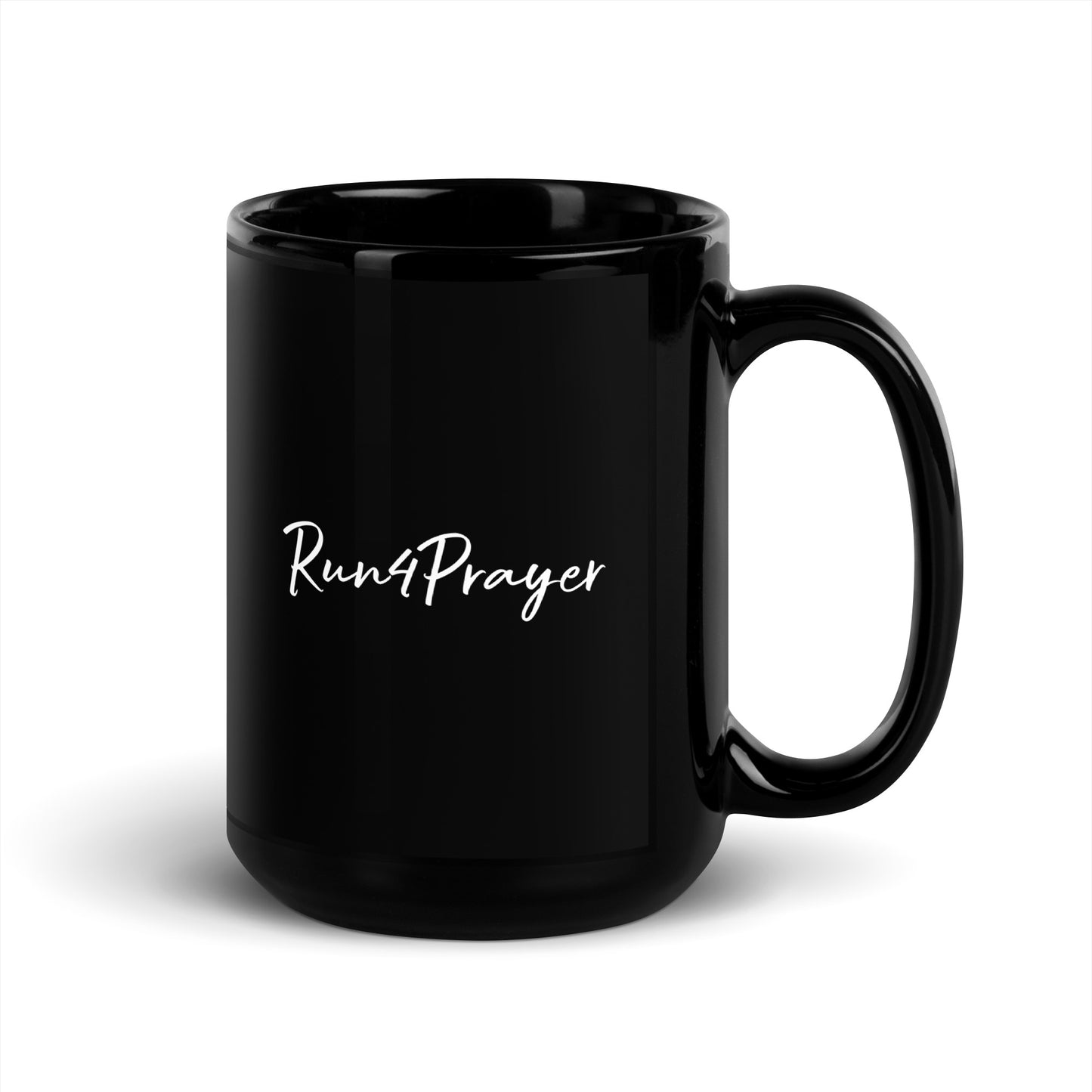 Run4Prayer Black Glossy Mug
