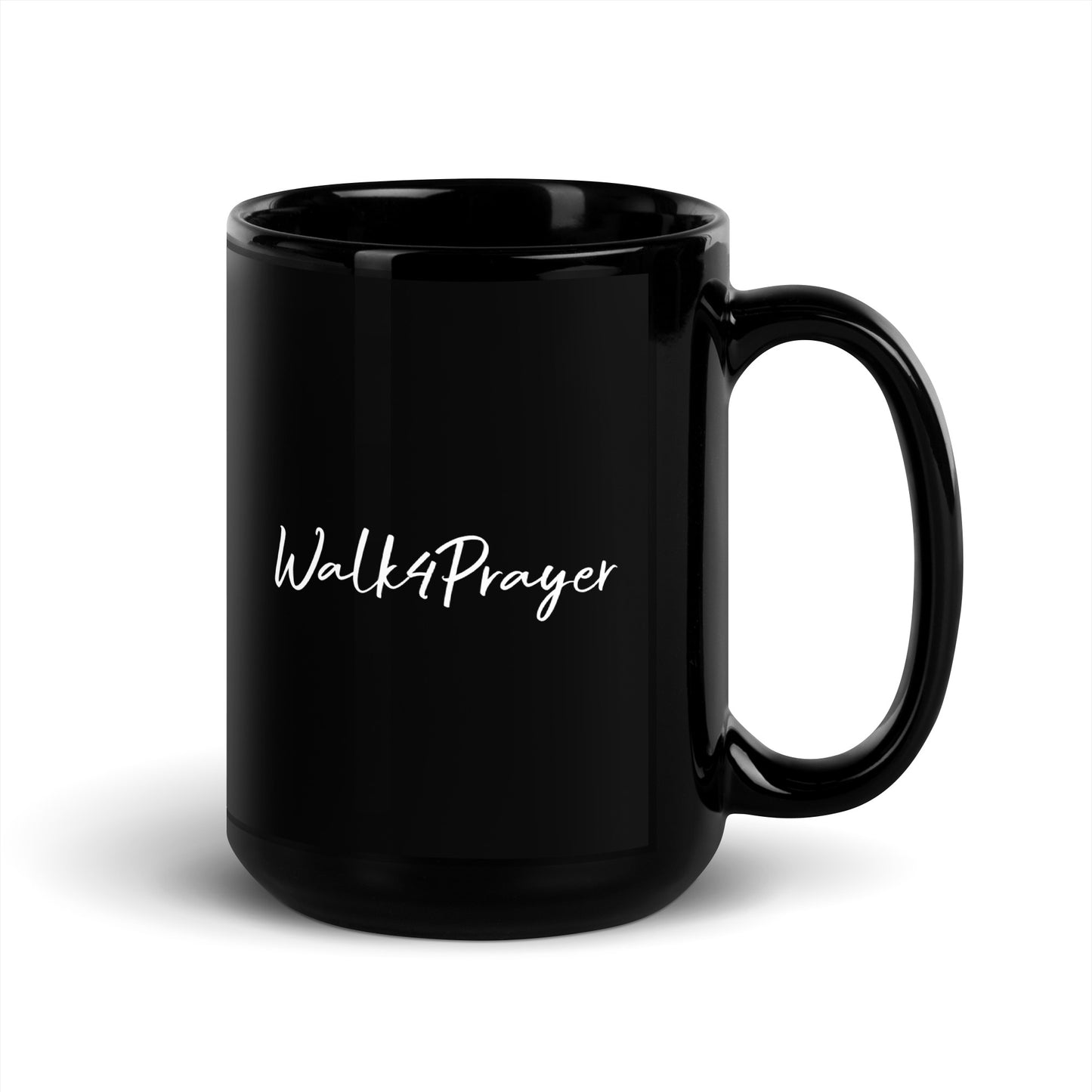 Walk4Prayer Black Glossy Mug