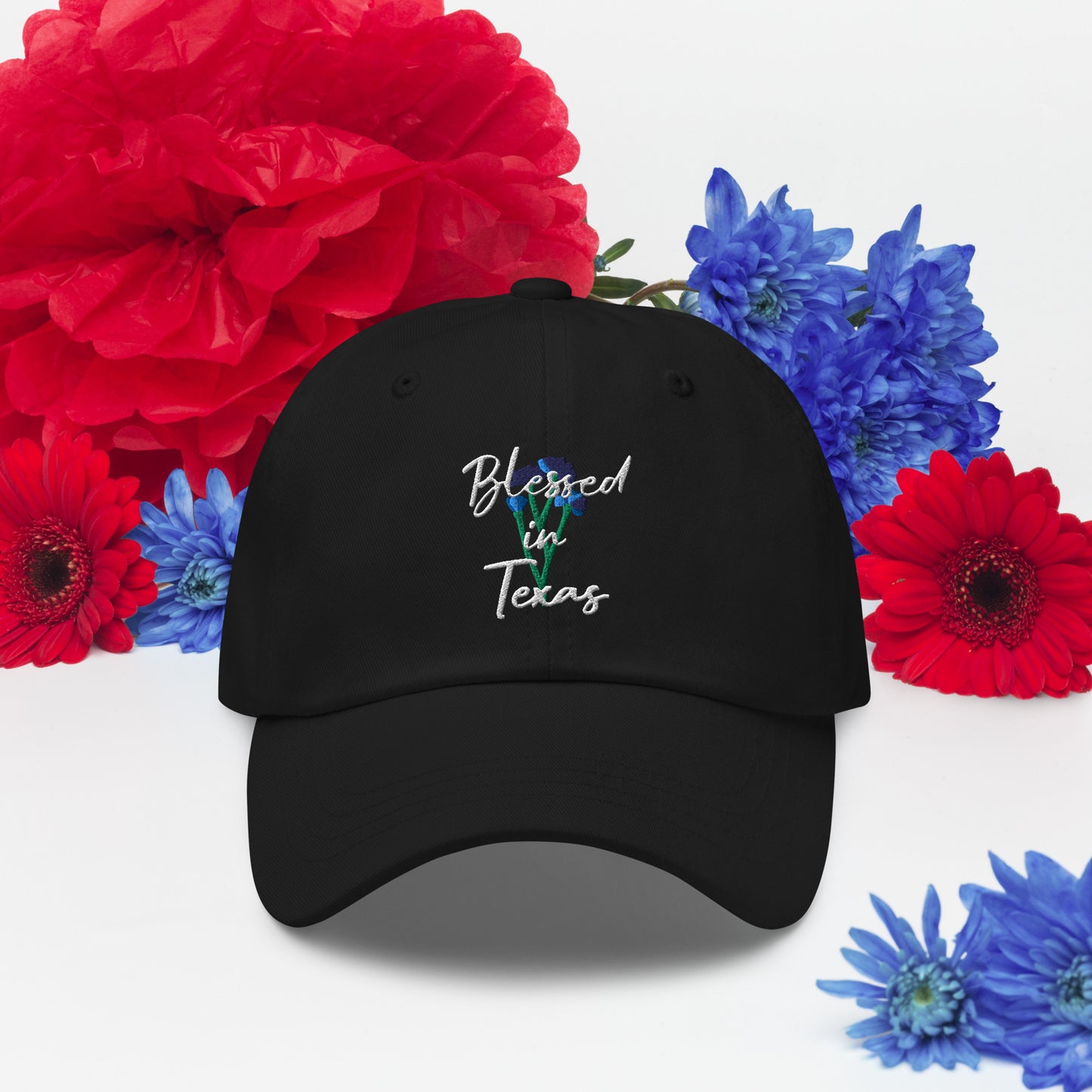 Blessed in Texas Blue Floral Hat