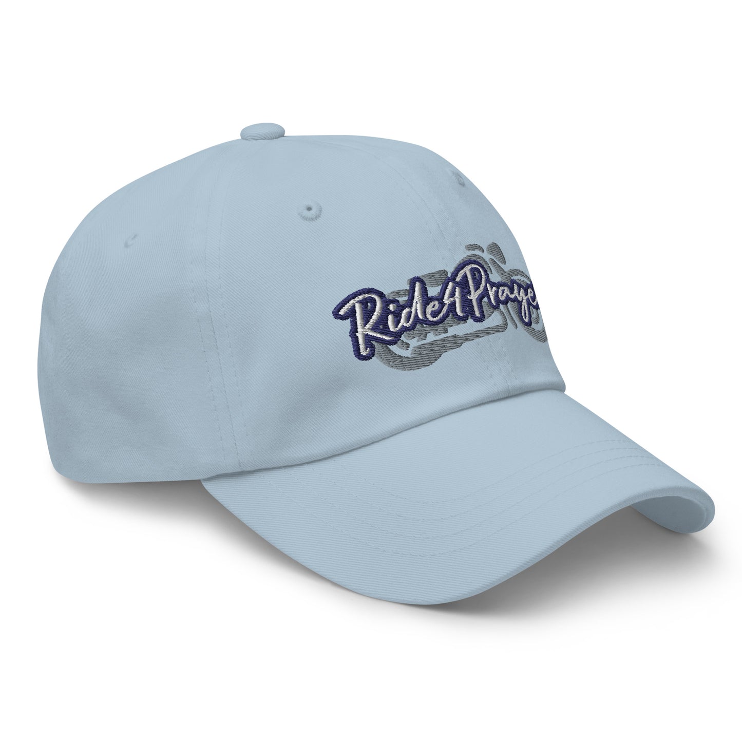 Ride4Prayer Motorcycle White/Navy Stitch Hat