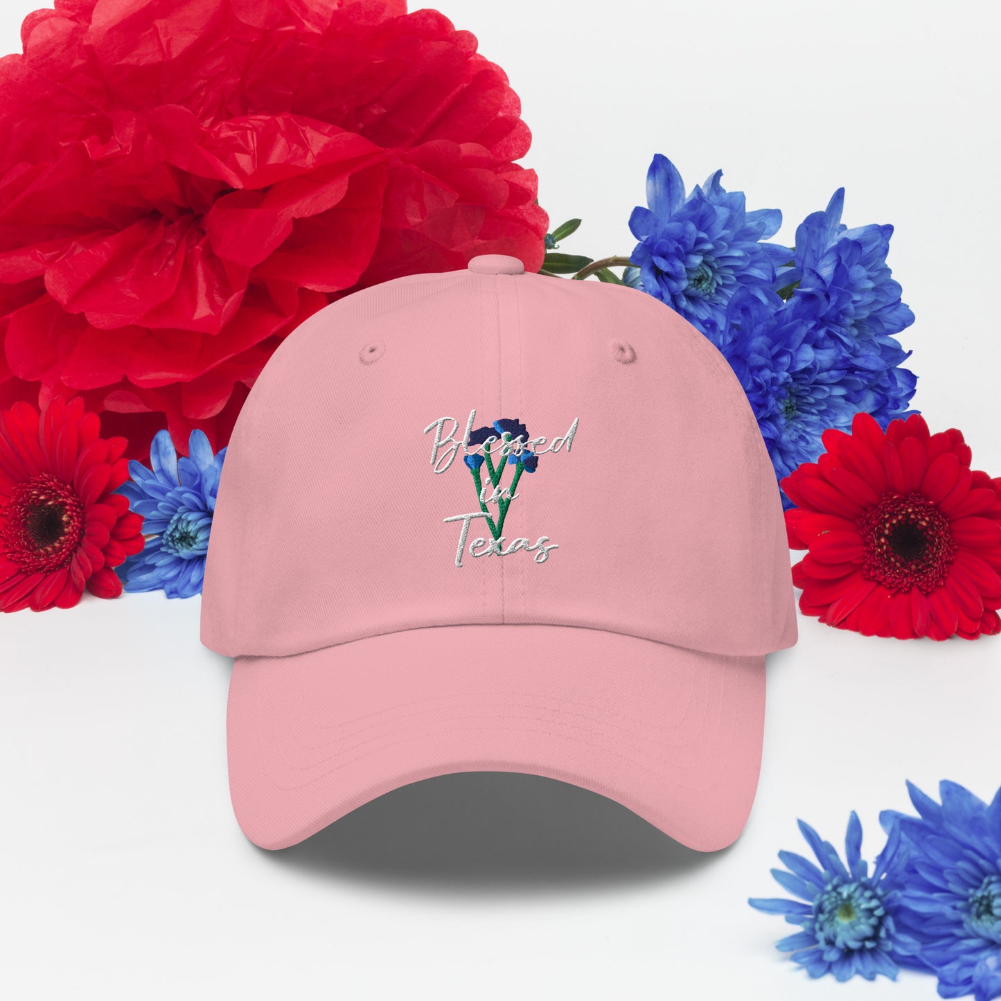 Blessed in Texas Blue Floral Hat